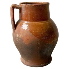 Vaso Pignata in terracotta con mezza glassa