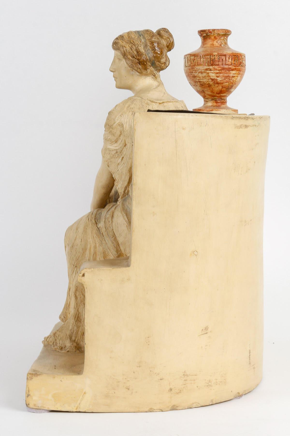 Terrakotta-Pflanzgefäß von Montovany, Jugendstil. (20. Jahrhundert) im Angebot