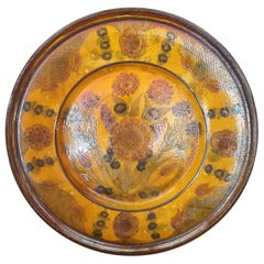 Vintage Terracotta Plate, 20th Century from Macon, Cluny Workshops