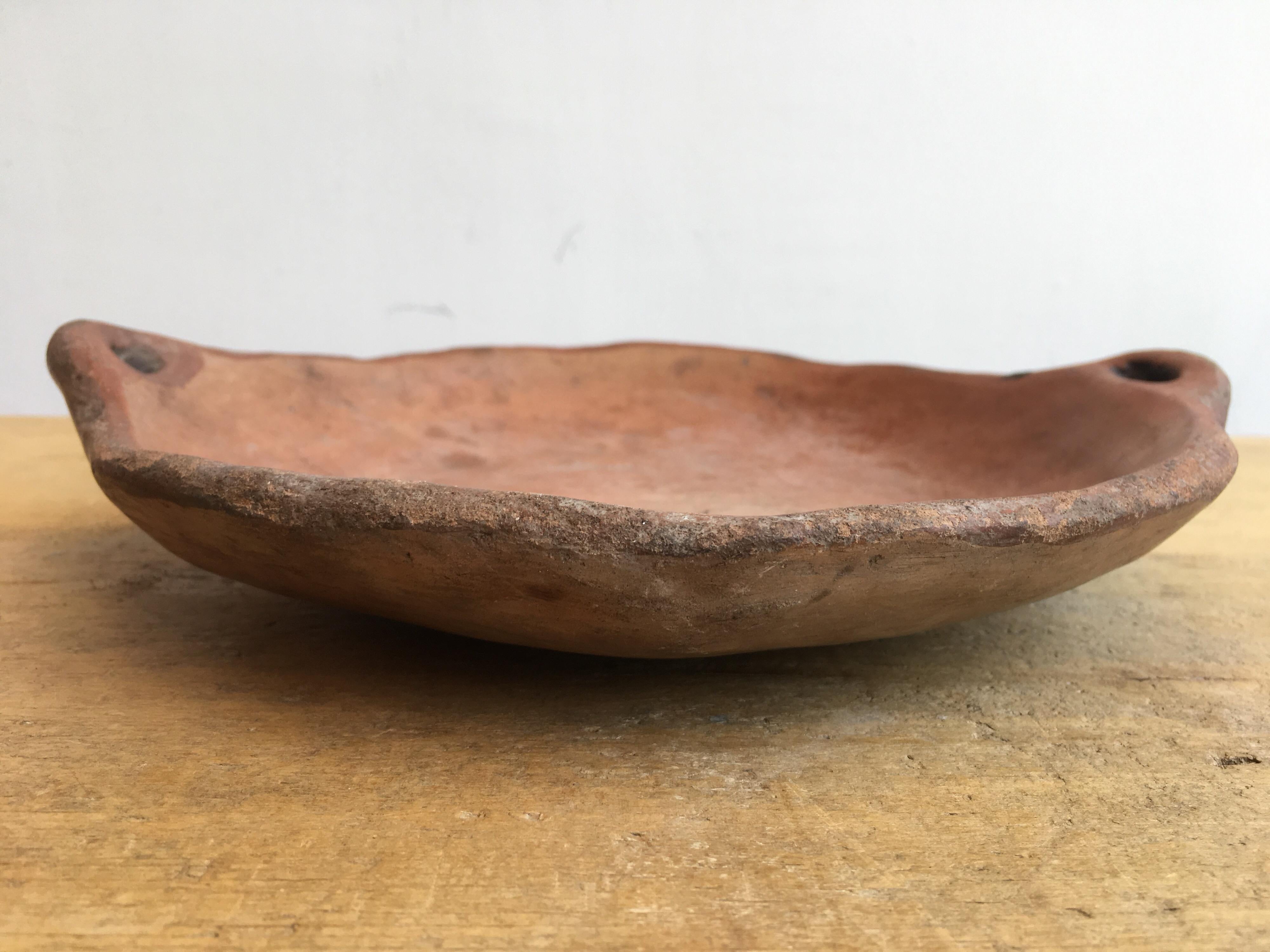 Rustic Terracotta Plate from Guerrero, Mexico