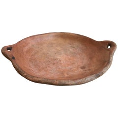 Vintage Terracotta Plate from Guerrero, Mexico
