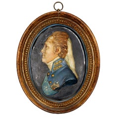 Terracotta Portrait Plaque of a Nobleman with Order of the Garter