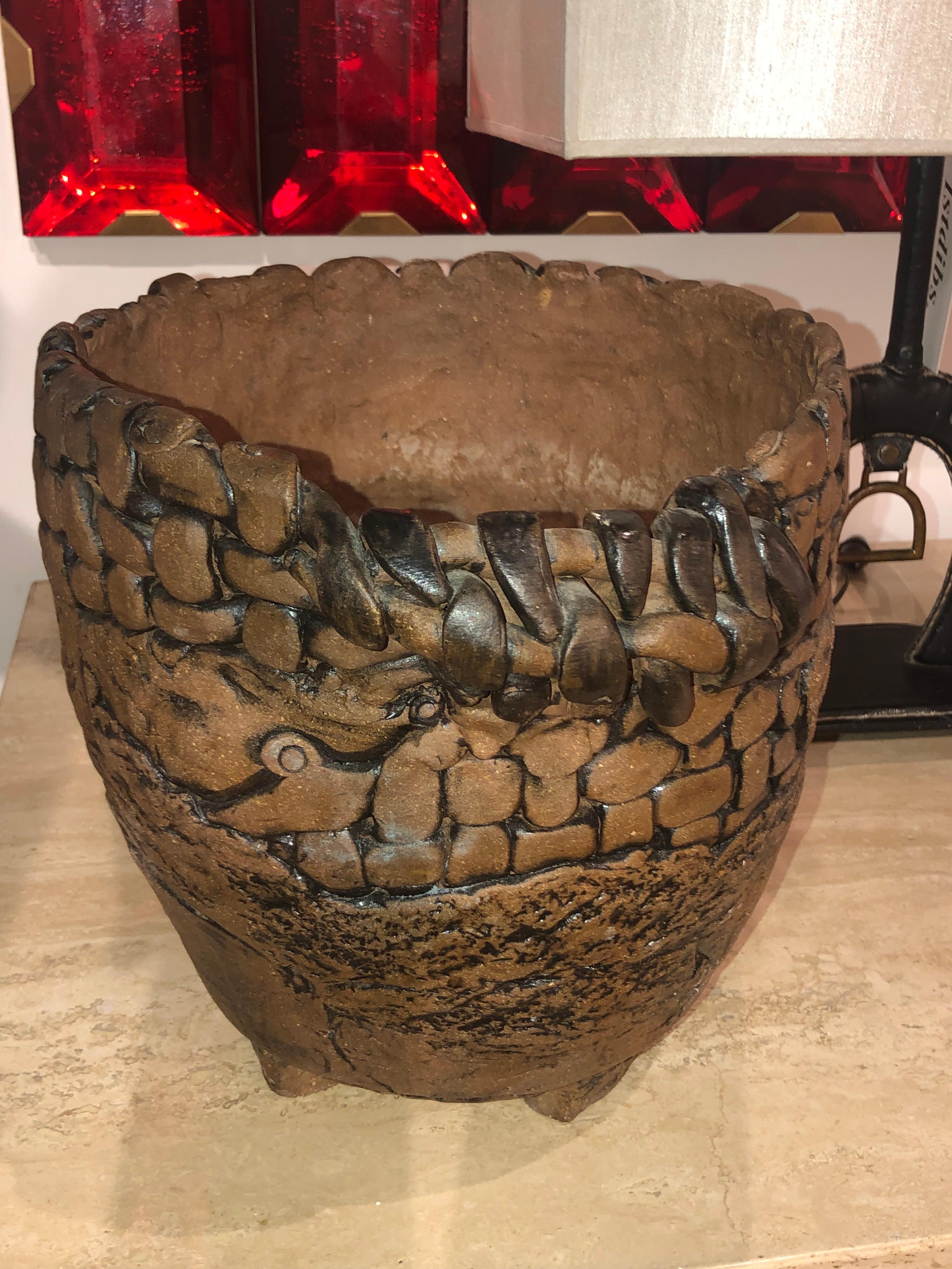 Mid-Century Modern Terracotta Pot