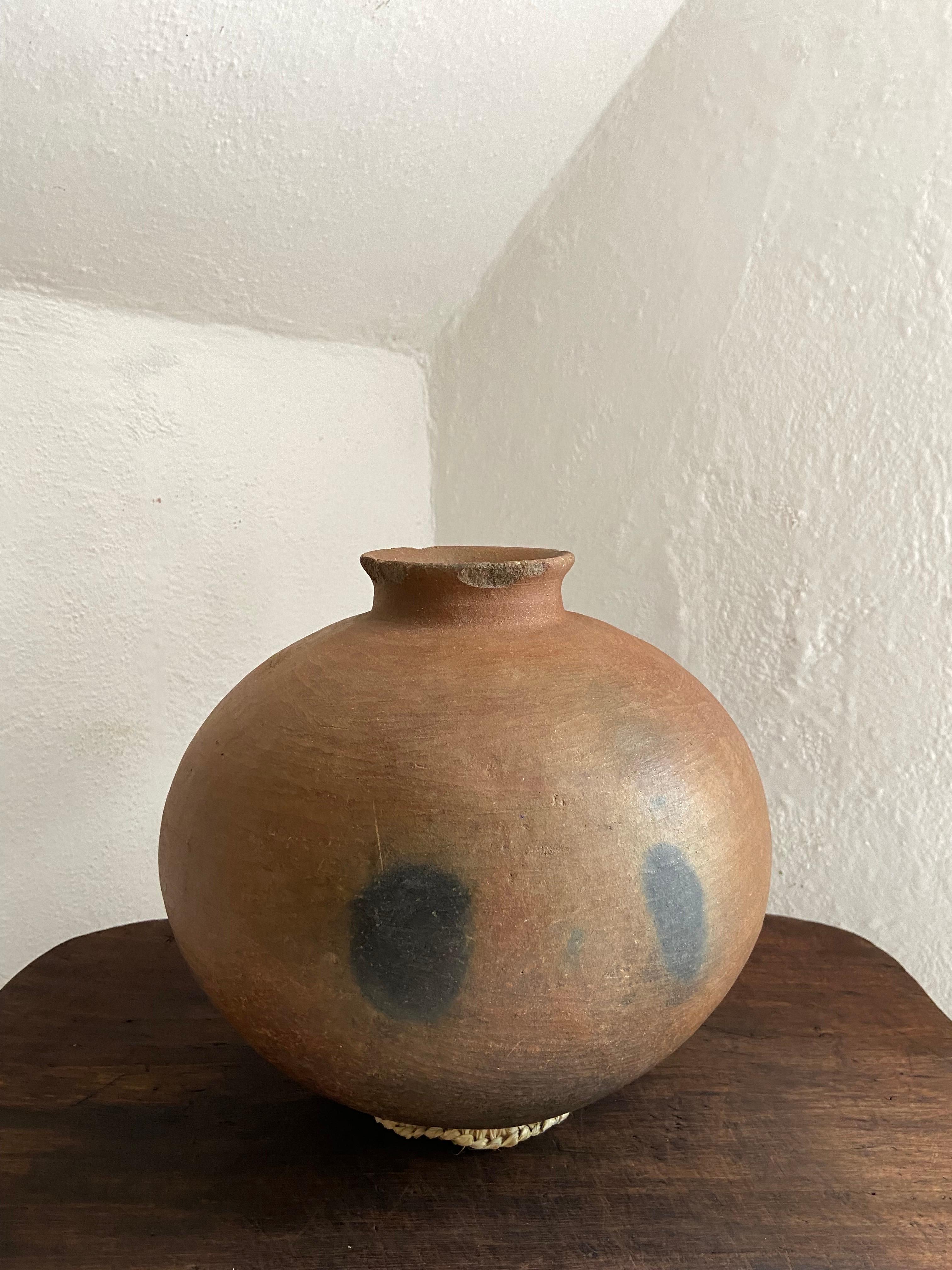 Mexican Terracotta Pot From The Mixteca Region Of Oaxaca, Mexico, Circa 1940's