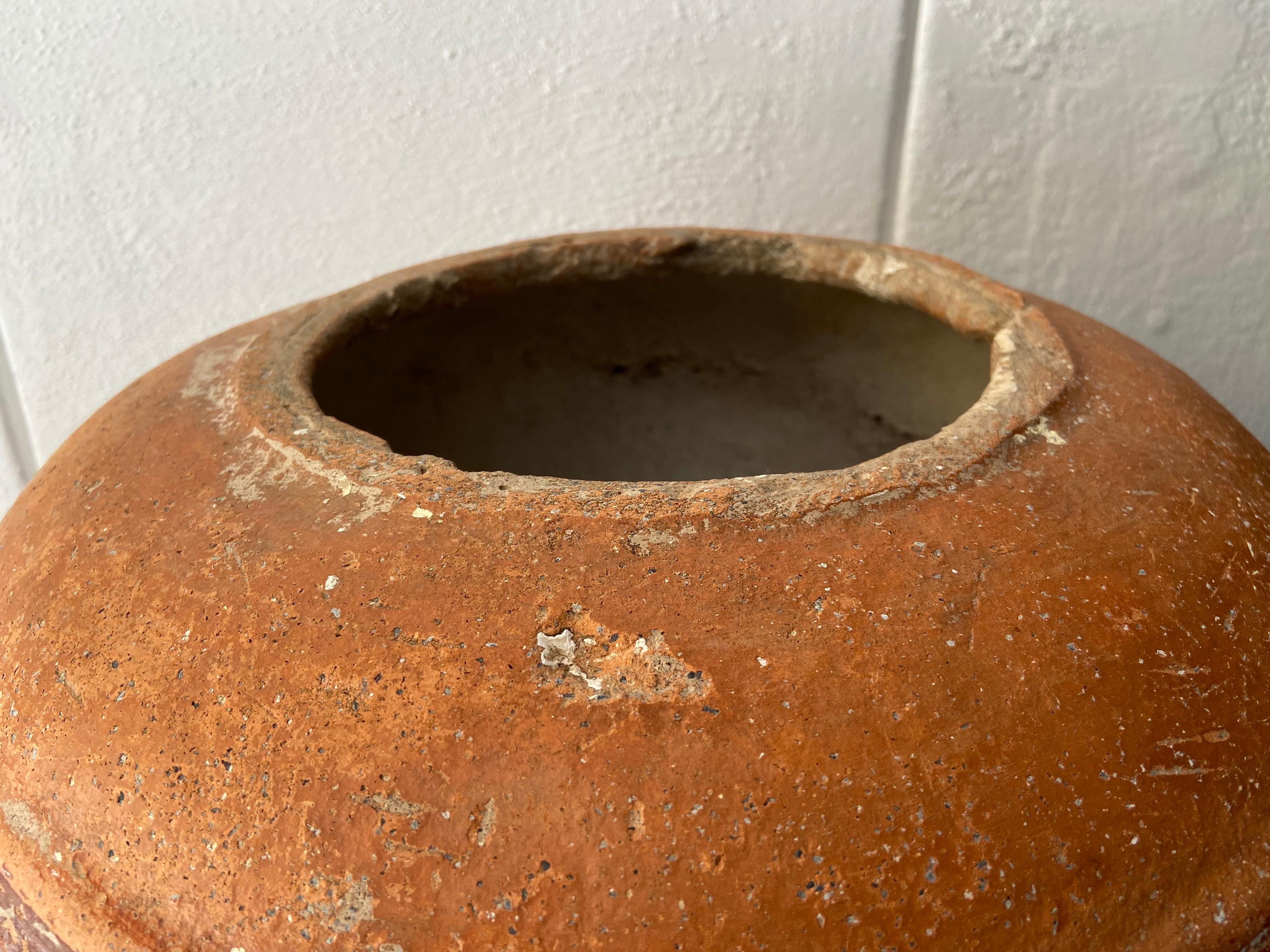 Mexican Terracotta Pot from Yucatan, Mexico, Circa 1930's