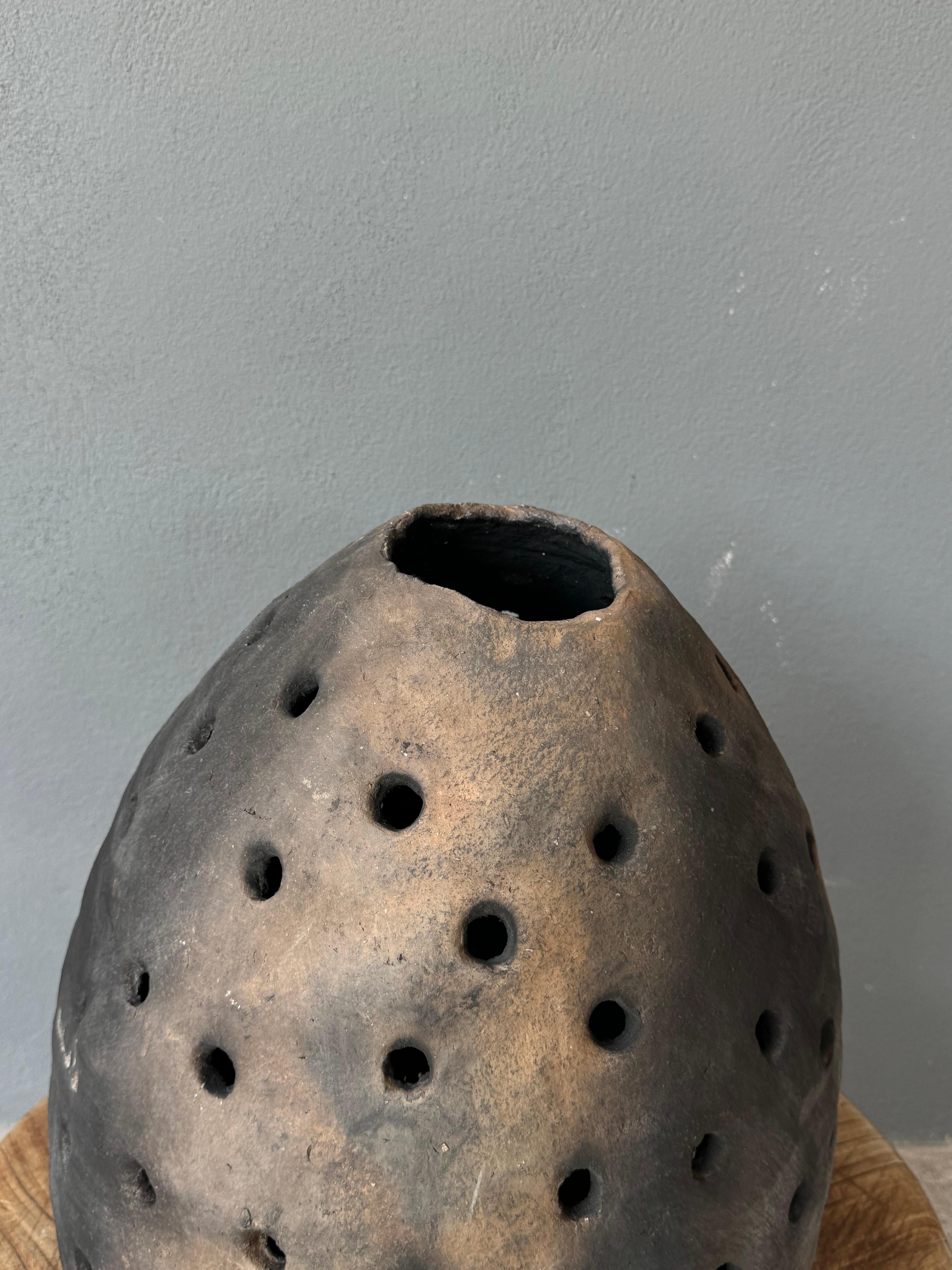Mexican Terracotta Primitive Heater From The Northern Sierras Of Puebla, Mid 20th Centur