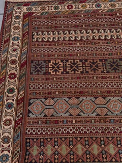 Terracotta Rahrah Soumak • Vintage Persian Rug / Wall Art • Iran 1960s