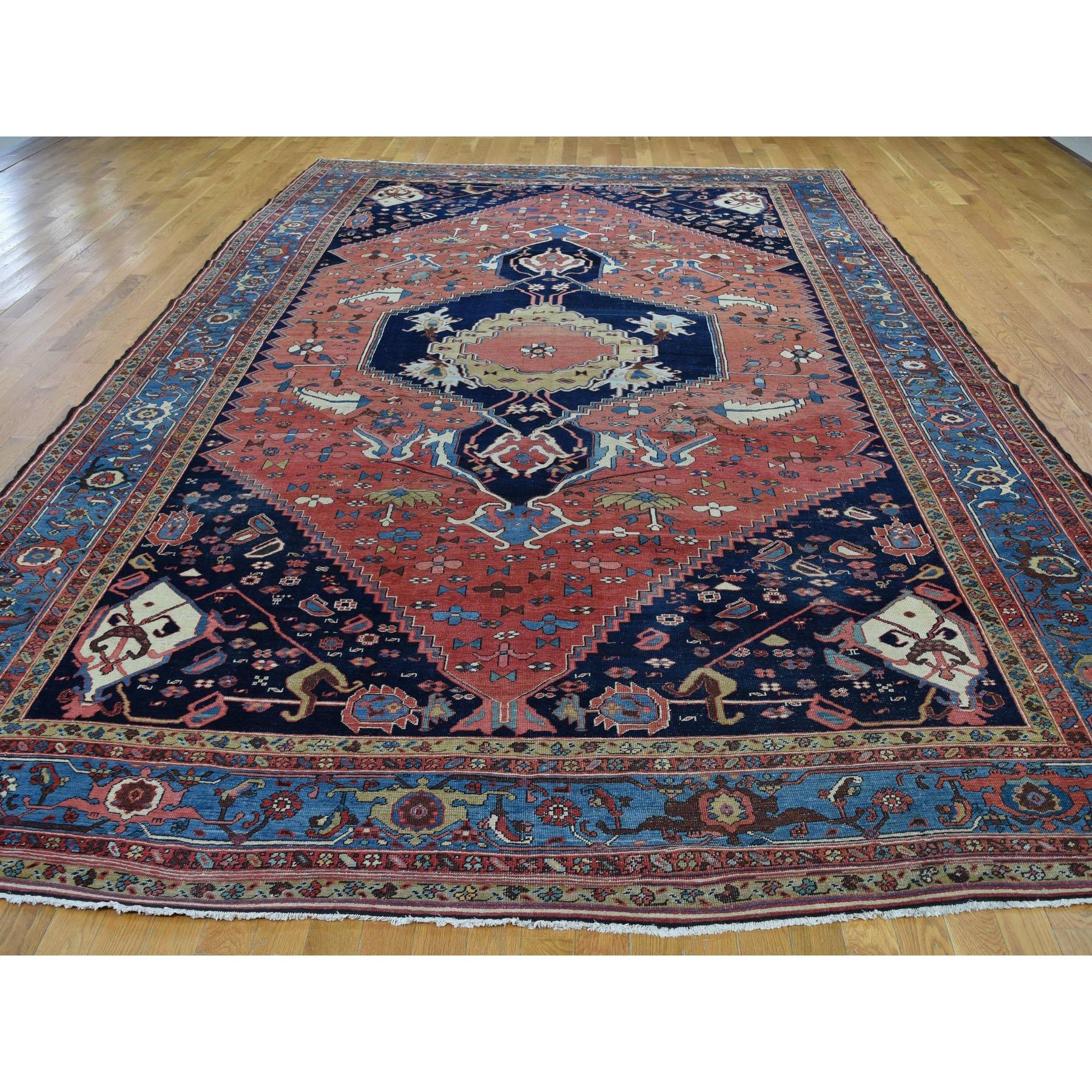 This is a truly genuine one-of-a-kind red antique Persian Sarouk pure wool full pile hand knotted rug. It has been knotted for months and months in the centuries-old Persian weaving craftsmanship techniques by expert artisans. 


Primary materials: