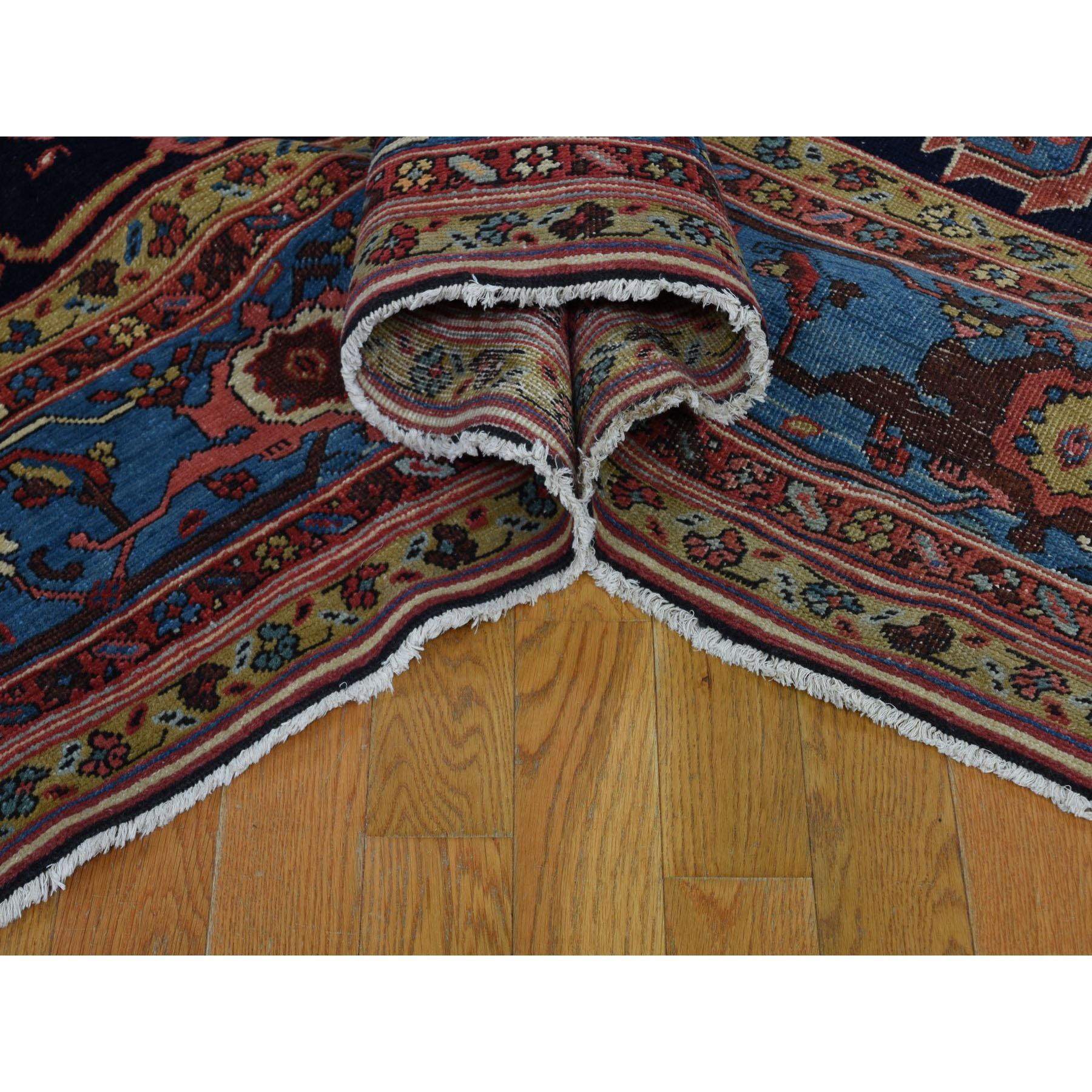 Terracotta Red Antique Persian Bakshaish Good Condition Clean Pure Wool In Good Condition For Sale In Carlstadt, NJ