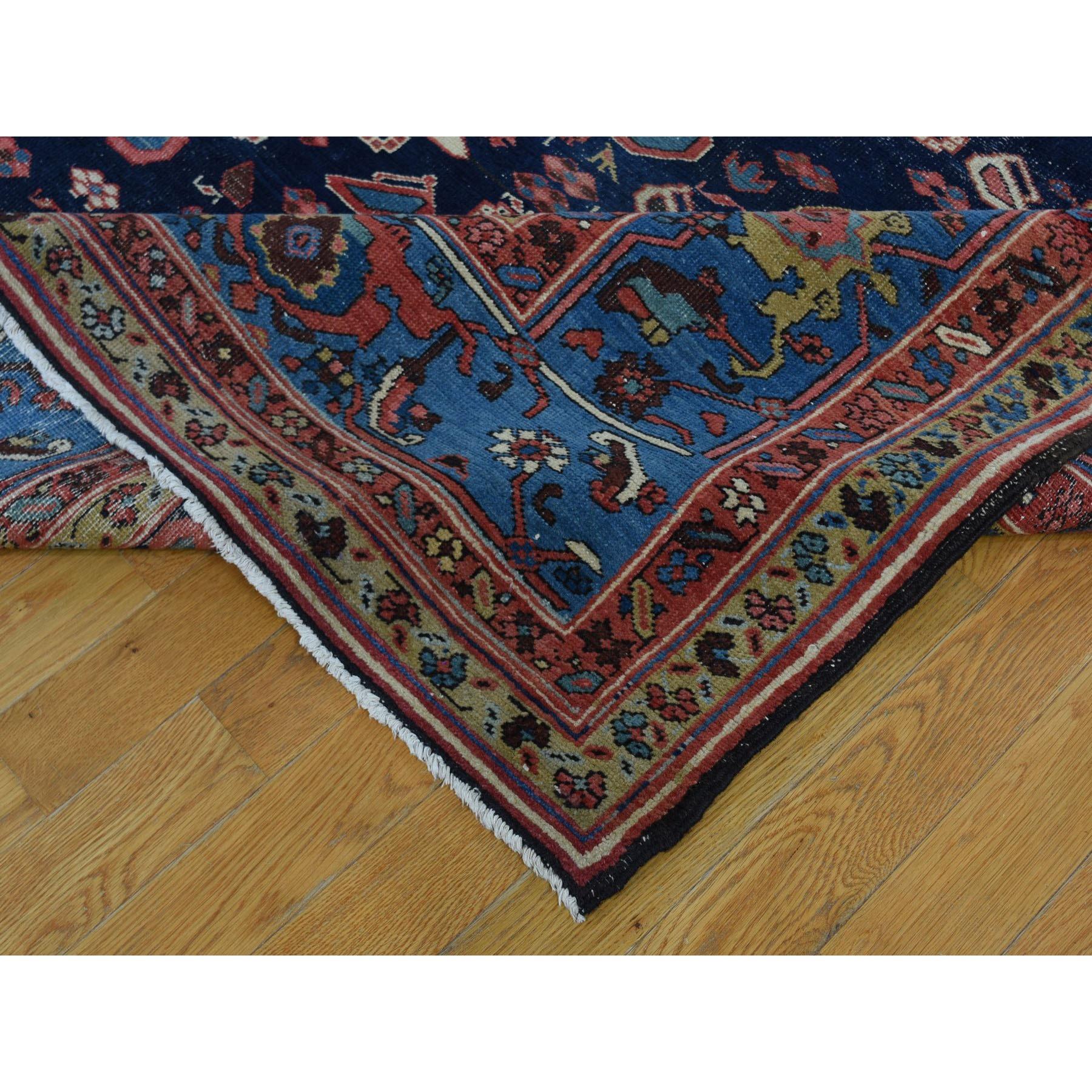 20th Century Terracotta Red Antique Persian Bakshaish Good Condition Clean Pure Wool For Sale
