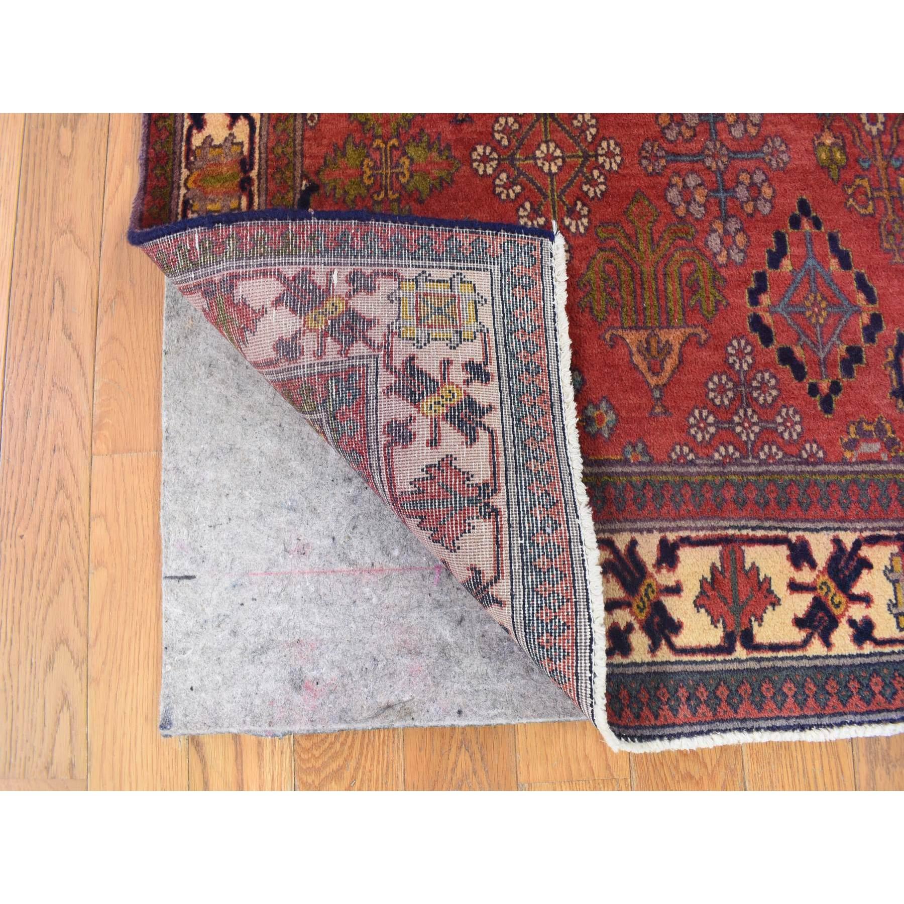 Medieval Terracotta Red, Antique Persian Joshagan, Full Pile, Pure Wool Hand Knotted Rug For Sale