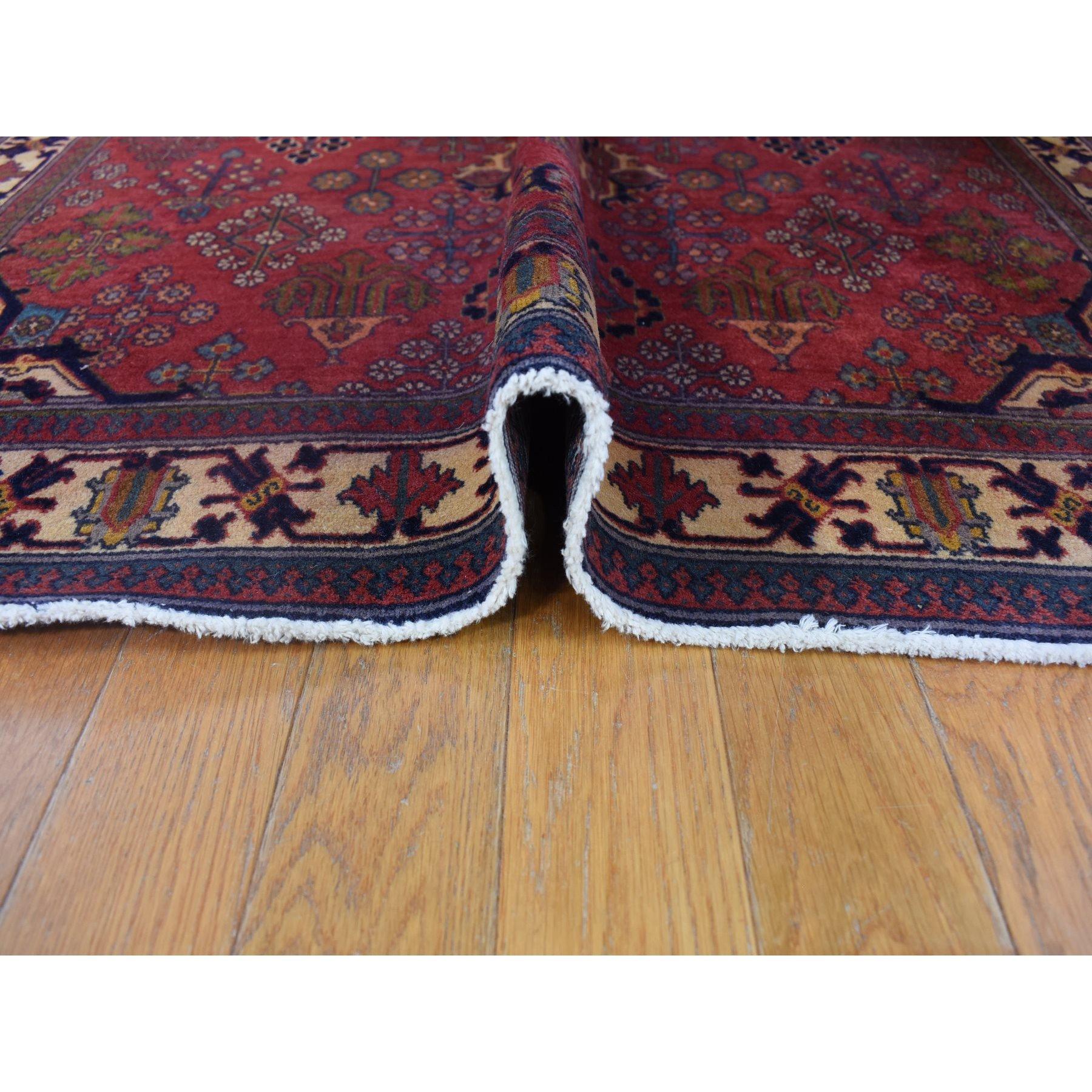 Terrakottaroter, antiker persischer Joshagan-Teppich, Vollflor, reine Wolle, handgeknüpft (Persisch) im Angebot