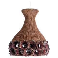 Terrakotta-roter Keramik-Anhänger mit Löchern, Dänemark, 1960er Jahre
