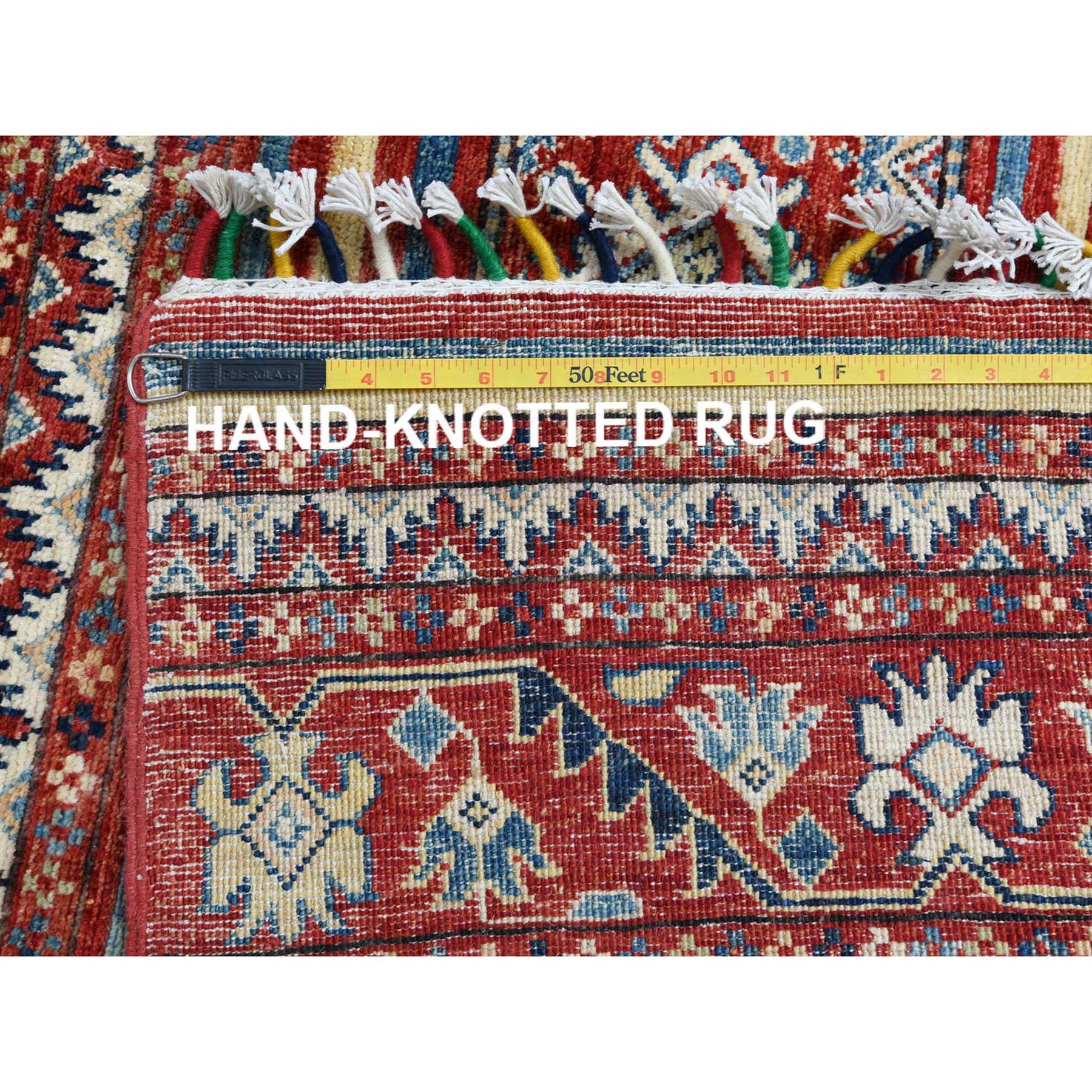 Tapis rouge super Kazak Khorjin Design noué à la main 9'10
