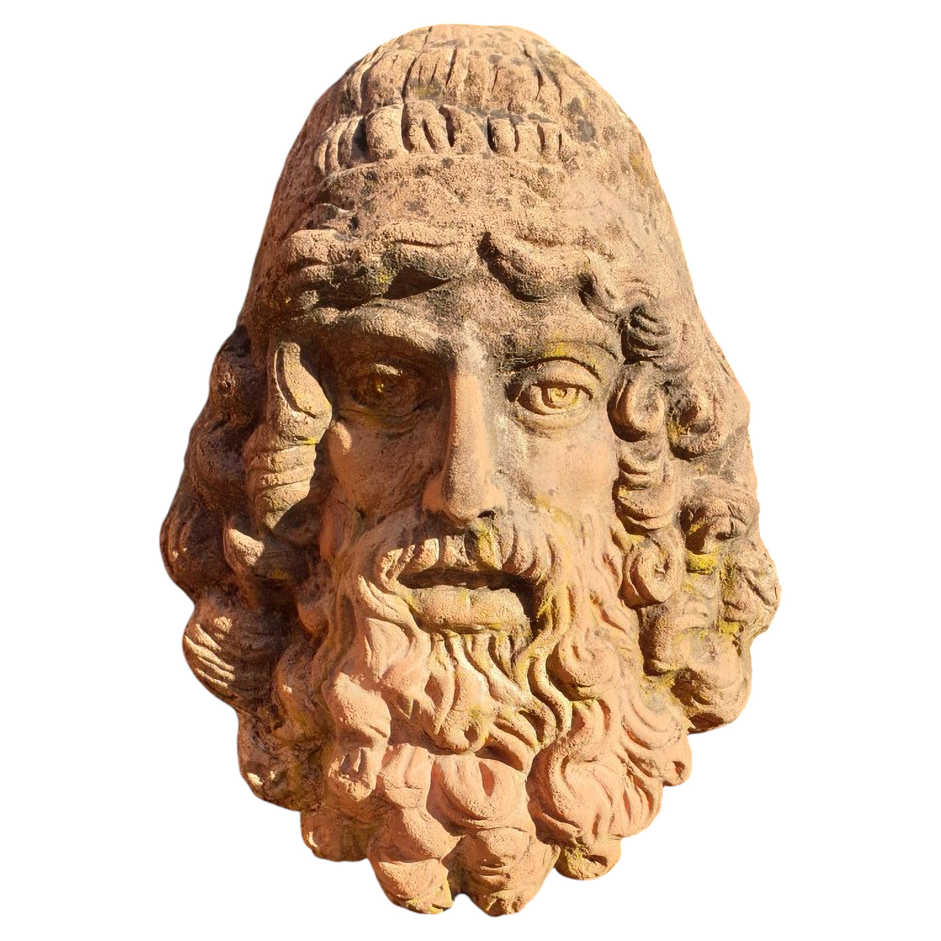 TERRACOTTA RIACE MASK 21th Century For Sale