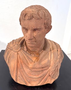 Terracotta Roman-Style Bust Sculpture