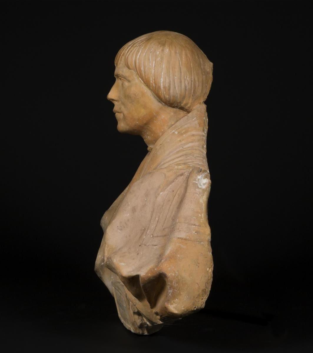 French Terracotta Sculpture, 19th Century, Circa 1880. For Sale