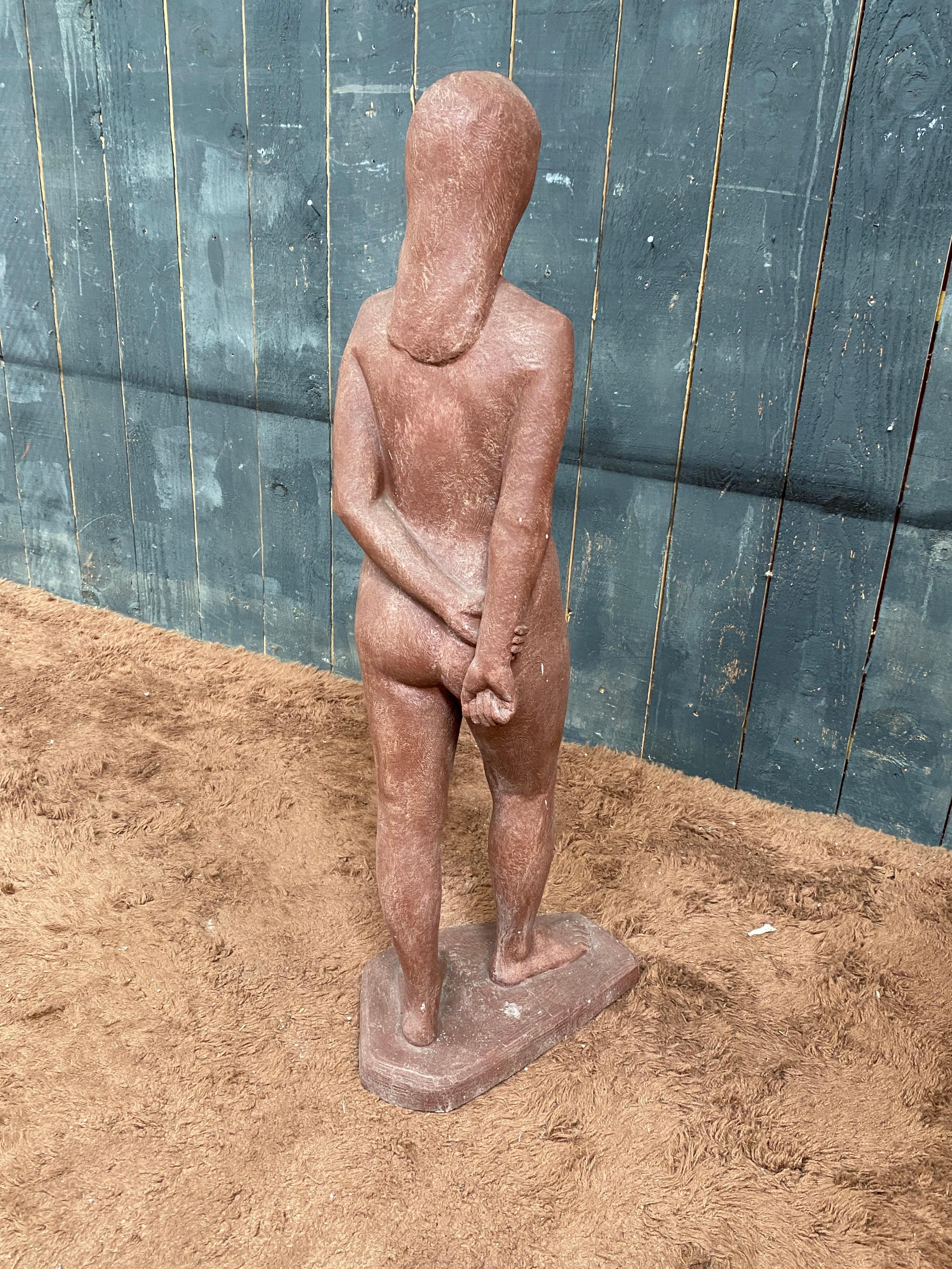 Escultura de terracota, atribuida a Perugini Mario, hacia 1960 en venta 6