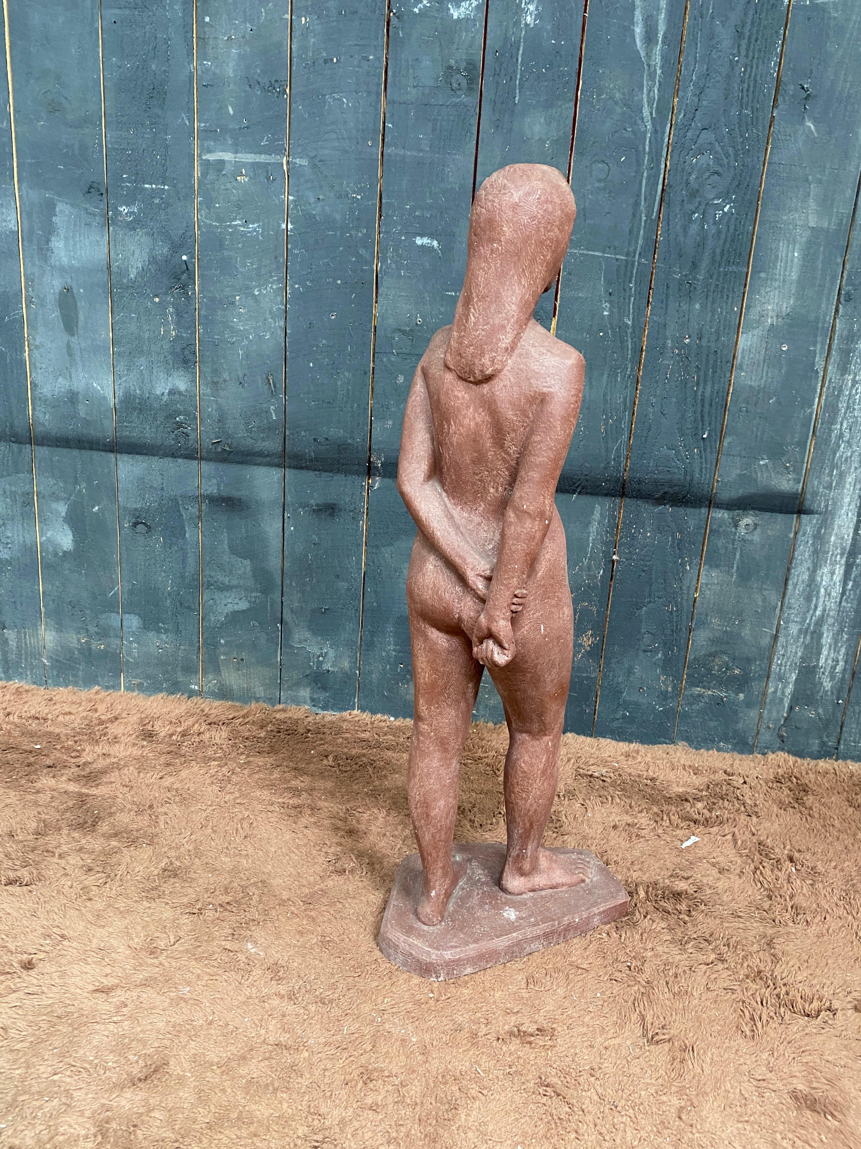 Escultura de terracota, atribuida a Perugini Mario, hacia 1960 en venta 8
