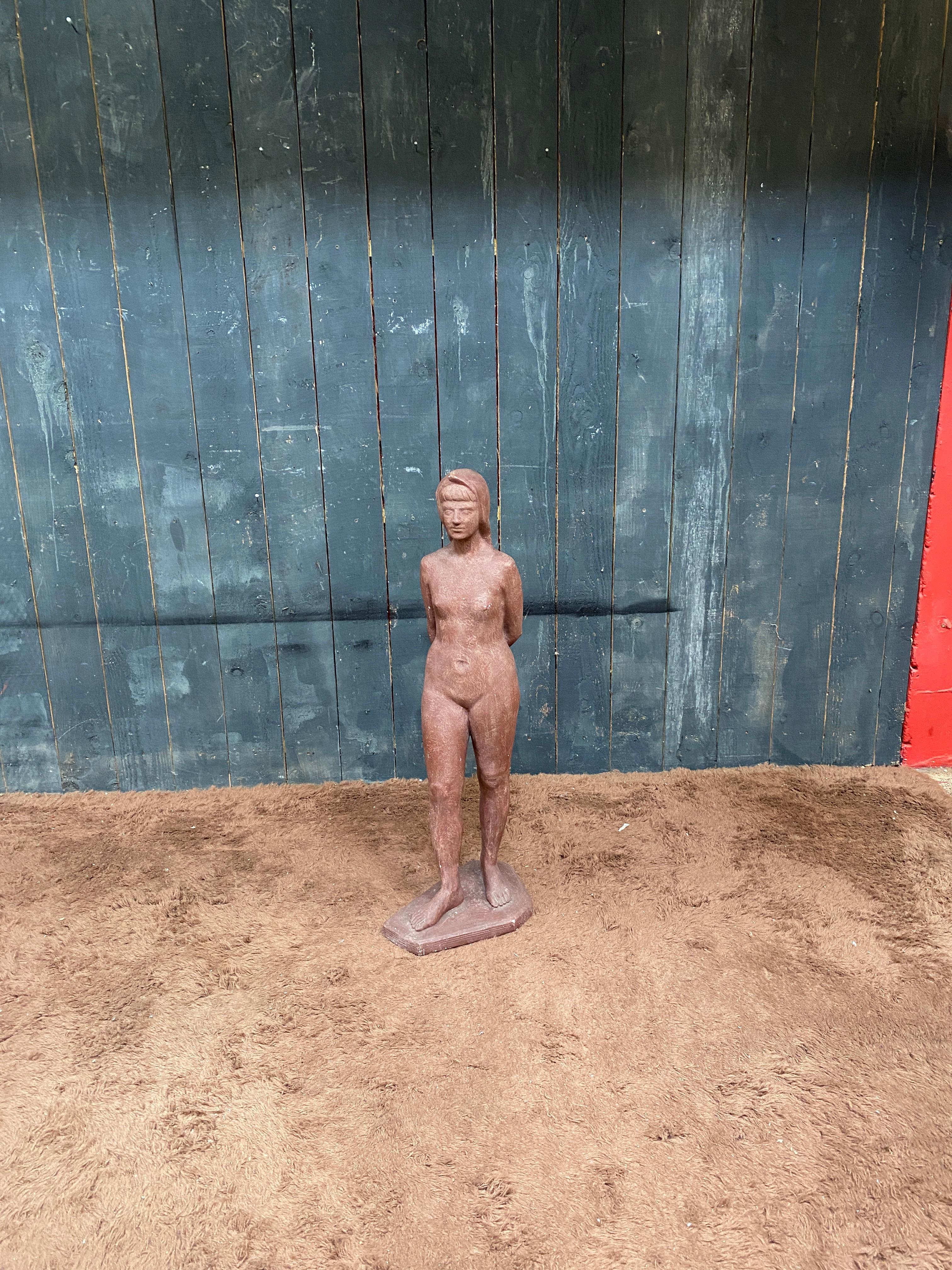 Escultura de terracota, atribuida a Perugini Mario, hacia 1960.