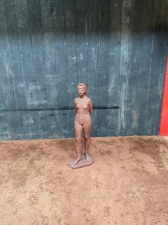 Sculpture en terre cuite, attribuée à Perugini Mario, vers 1960