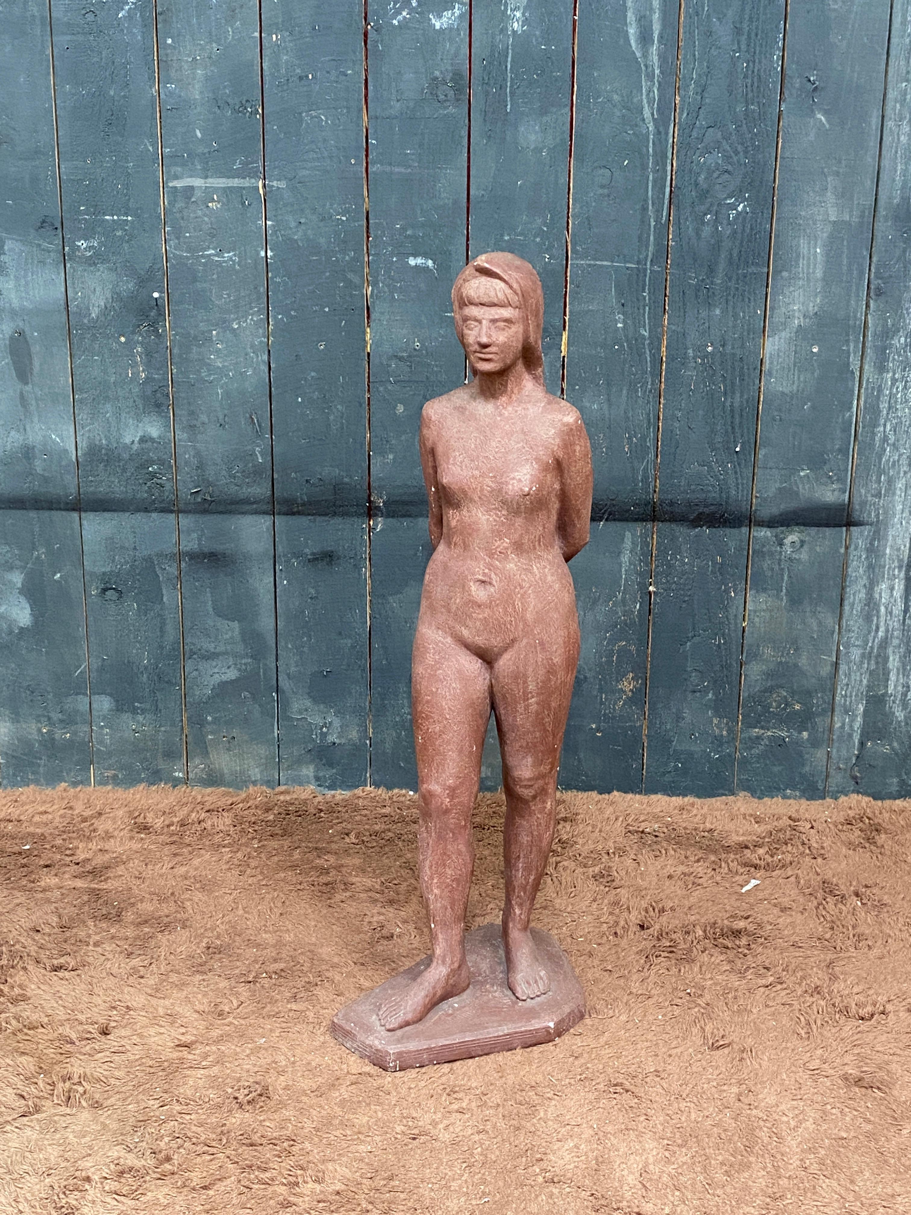 Escultura de terracota, atribuida a Perugini Mario, hacia 1960 Moderno de mediados de siglo en venta