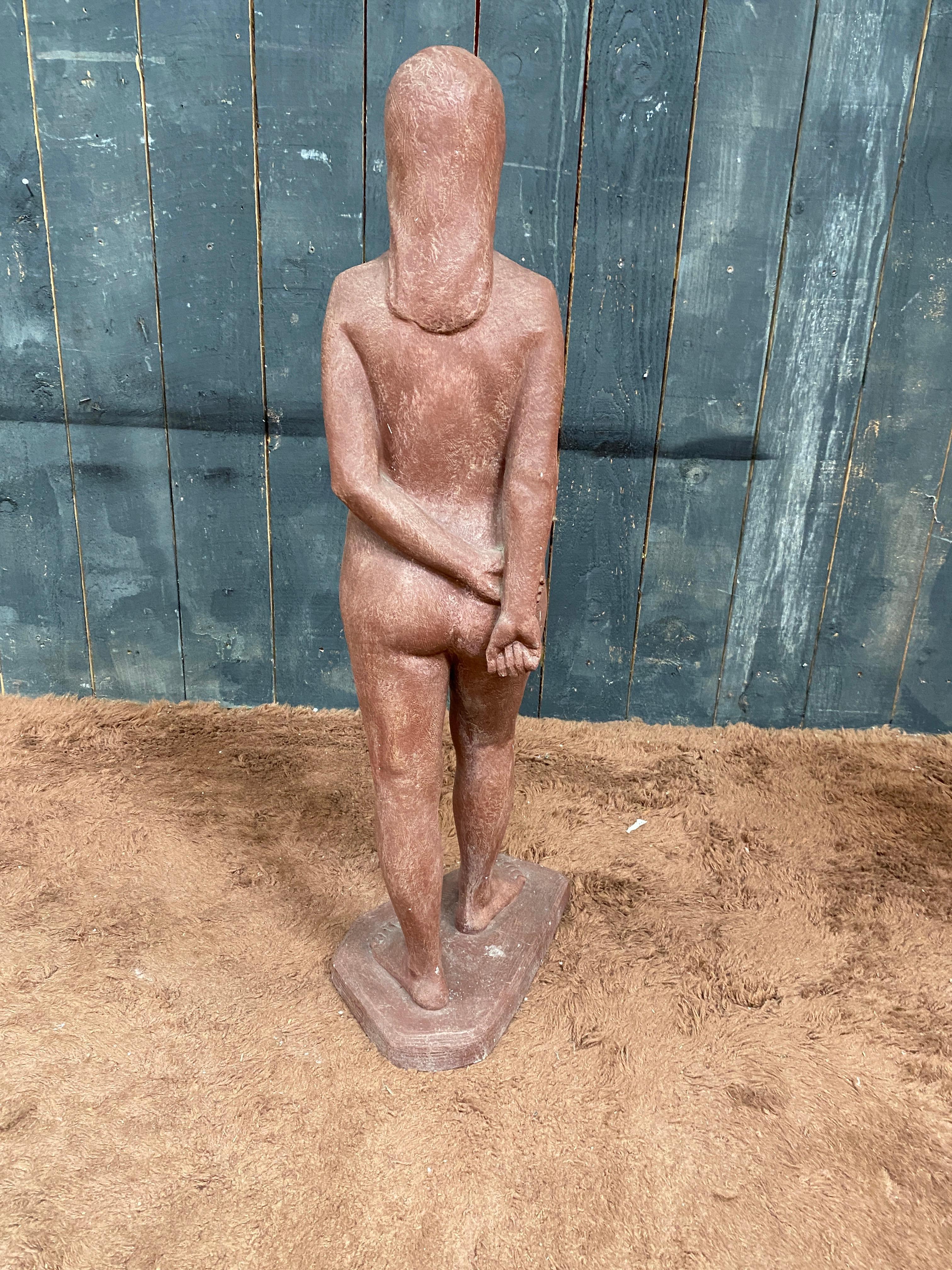 Escultura de terracota, atribuida a Perugini Mario, hacia 1960 Belga en venta
