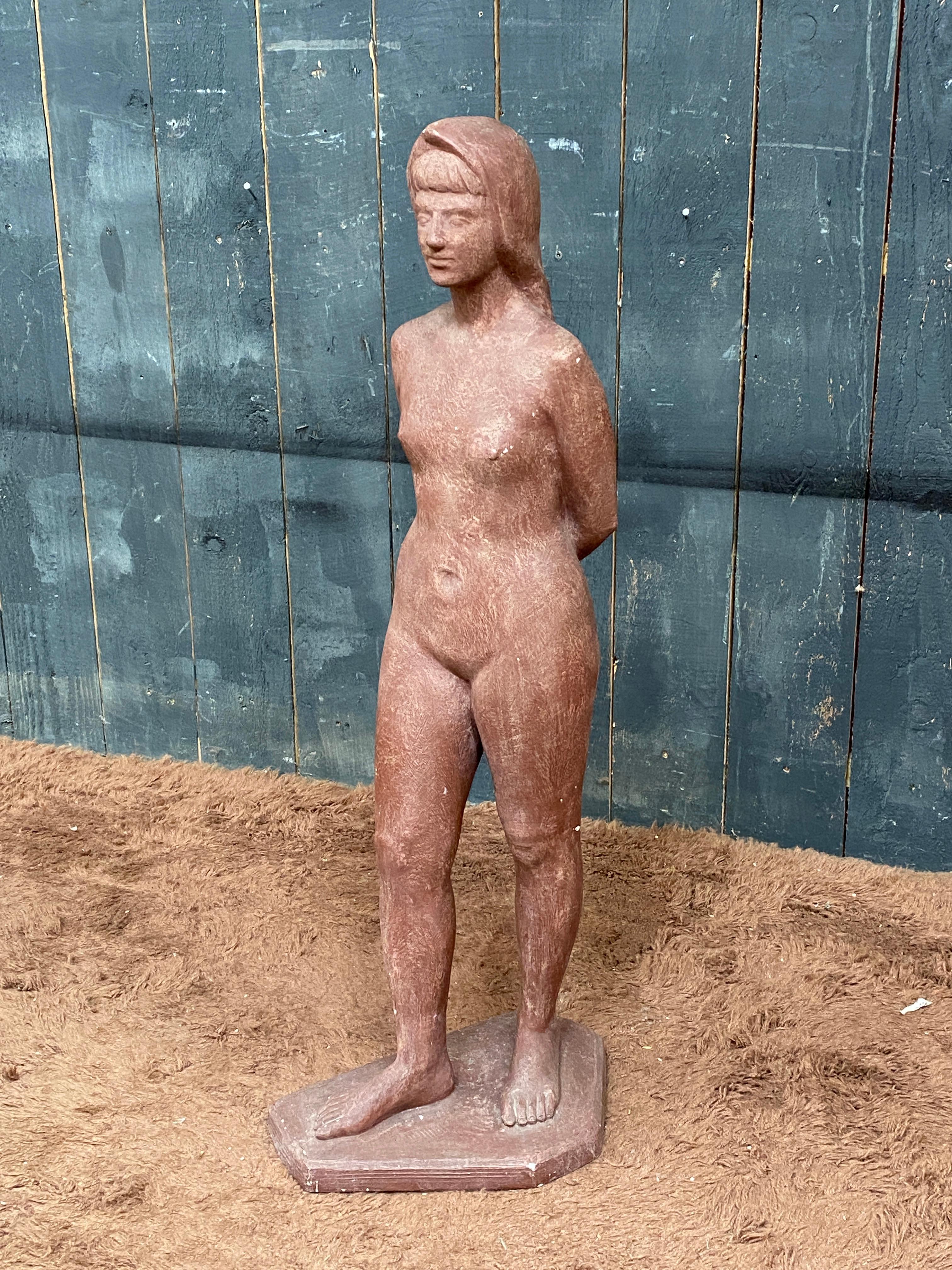Escultura de terracota, atribuida a Perugini Mario, hacia 1960 mediados del siglo XX en venta