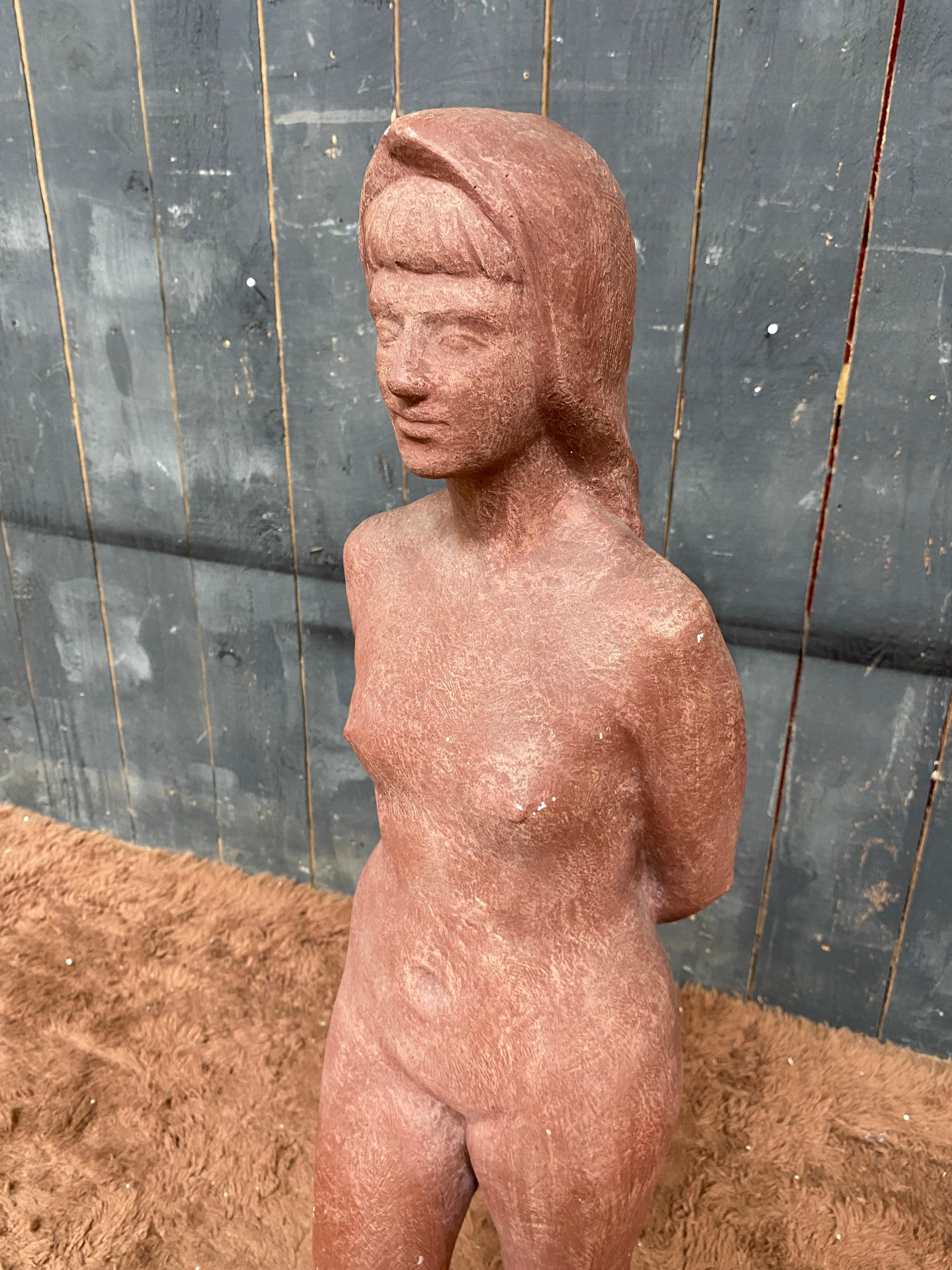Escultura de terracota, atribuida a Perugini Mario, hacia 1960 en venta 1