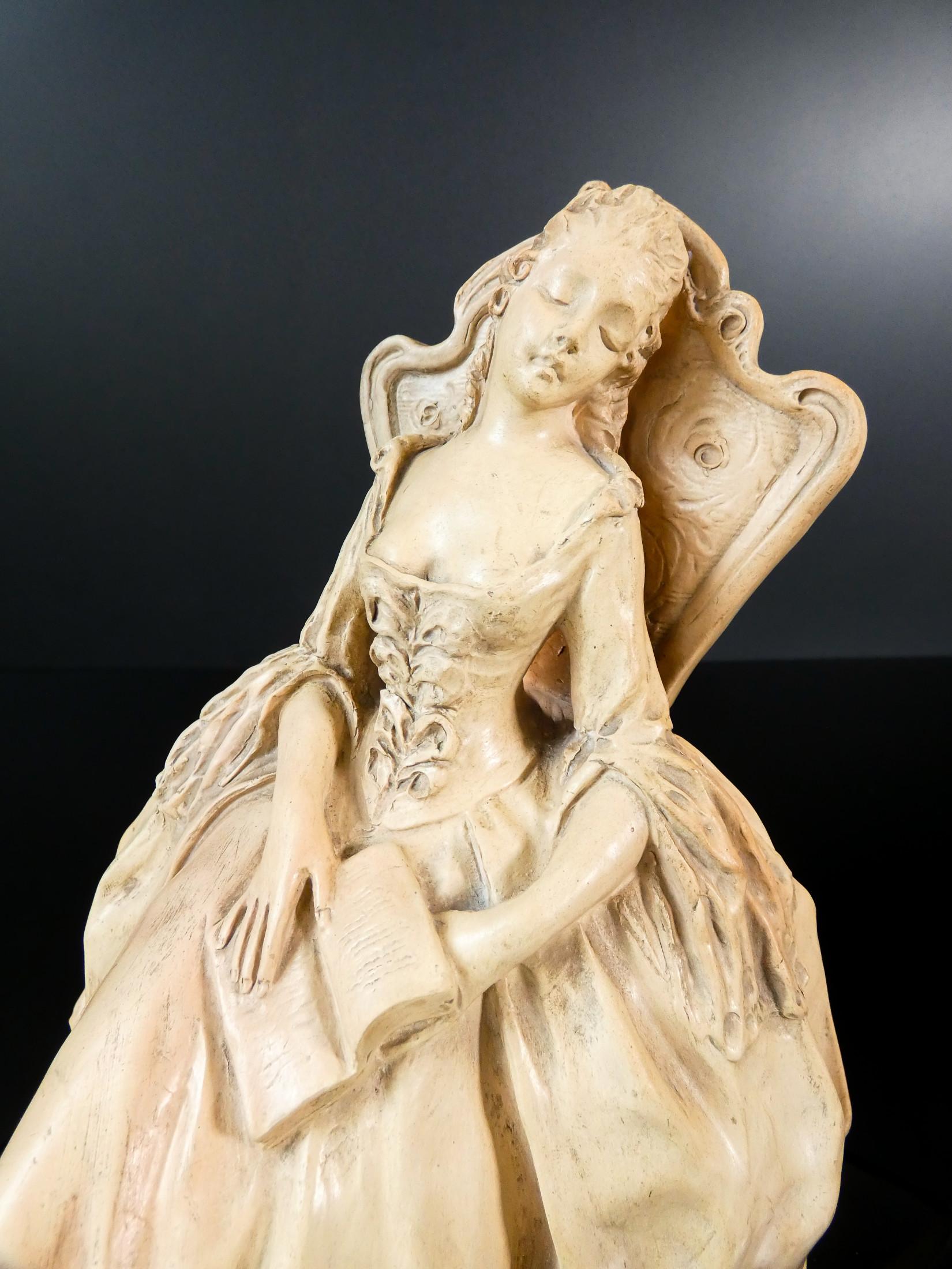 italien Sculpture d'Arturo Pannunzio, femme endormie, Italie, 1940 en vente