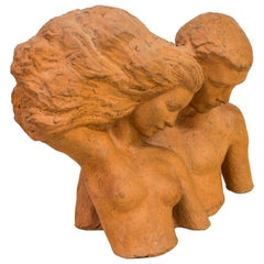 Sculpture en terre cuite de David Wretling:: Suède:: années 1940