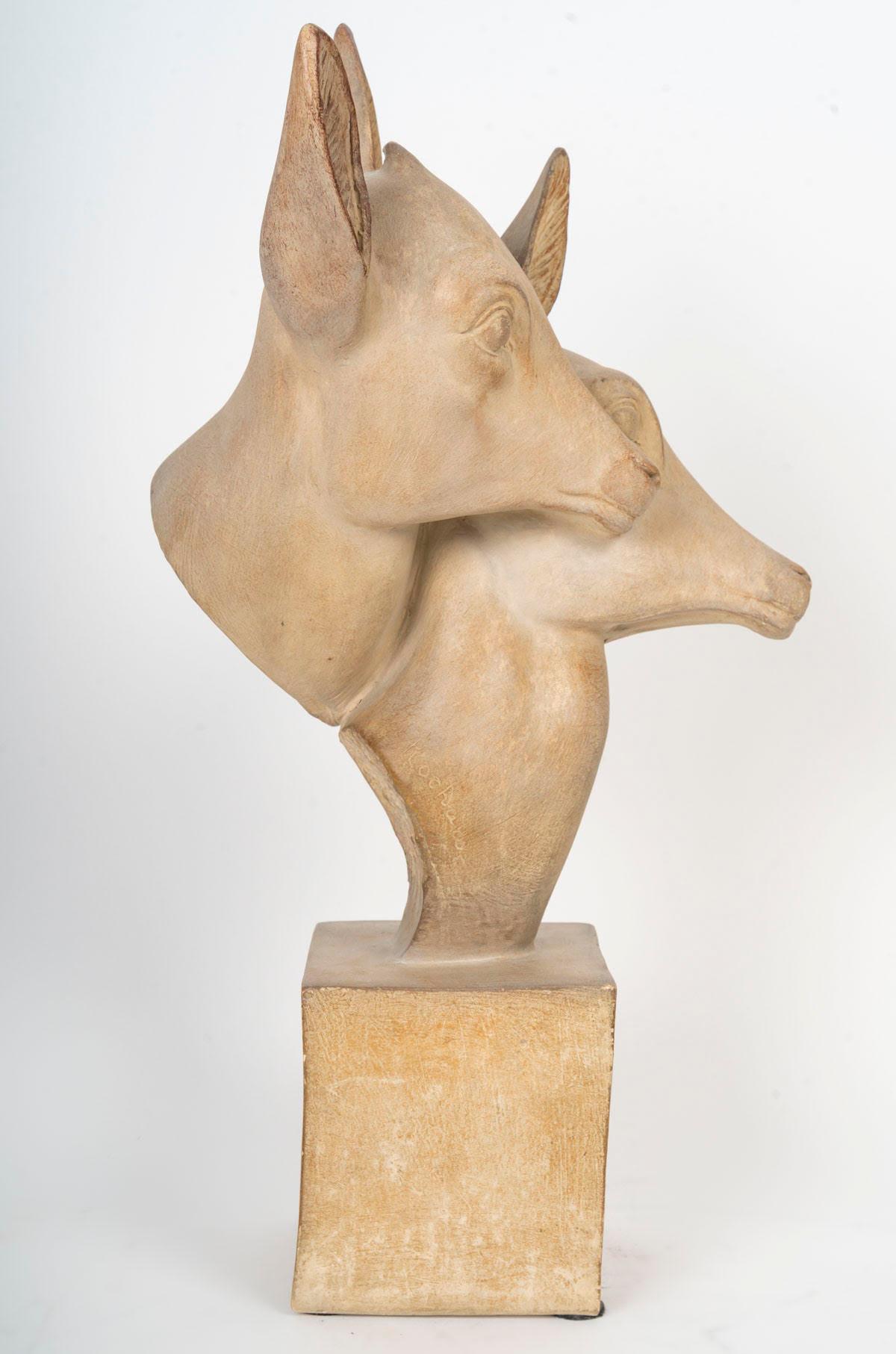 Terrakotta-Skulptur von Irénée Rochard, 1930, Art-Déco-Zeit. (Französisch) im Angebot