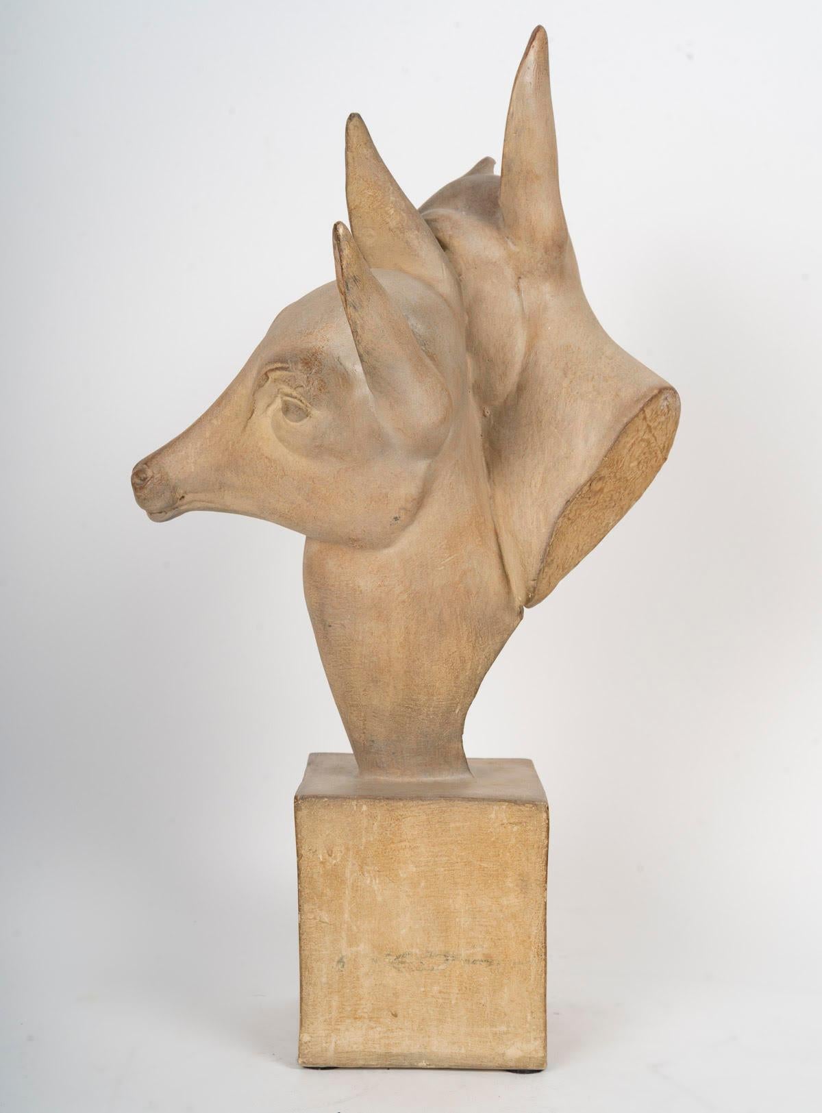 Terrakotta-Skulptur von Irénée Rochard, 1930, Art-Déco-Zeit. (20. Jahrhundert) im Angebot