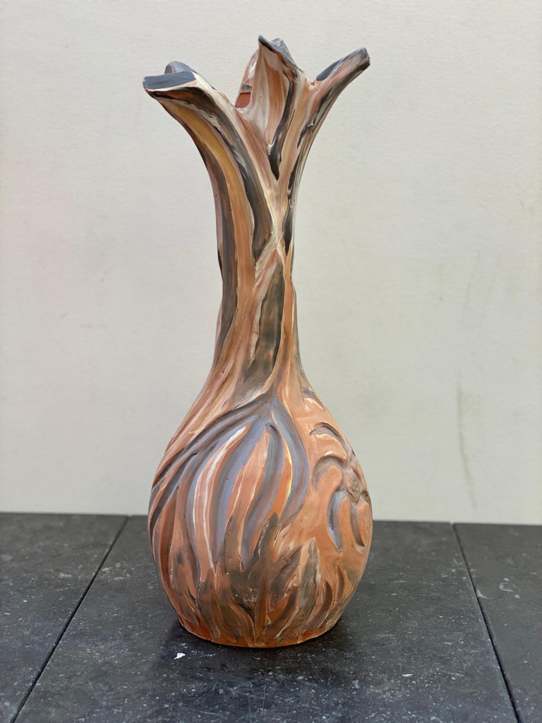 Terracotta Sculpture by Jules Agard, Vallauris, 1950s In Good Condition For Sale In Saint-Ouen, FR