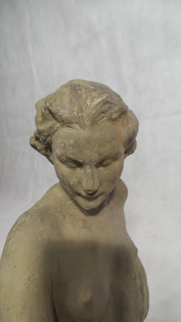 Terracotta Sculpture by Pierre Theunis, Belgium, 1863-1950 