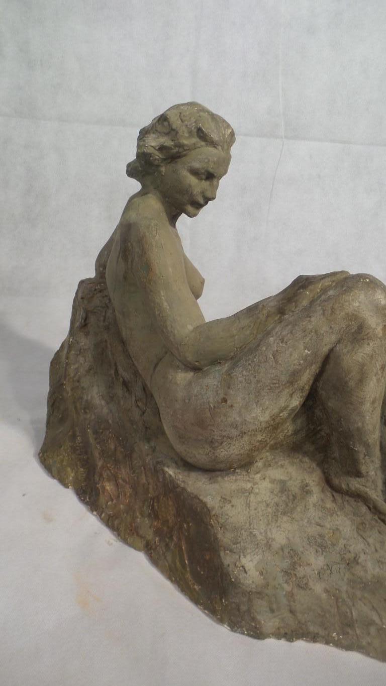 Terracotta Sculpture by Pierre Theunis, Belgium, 1863-1950 