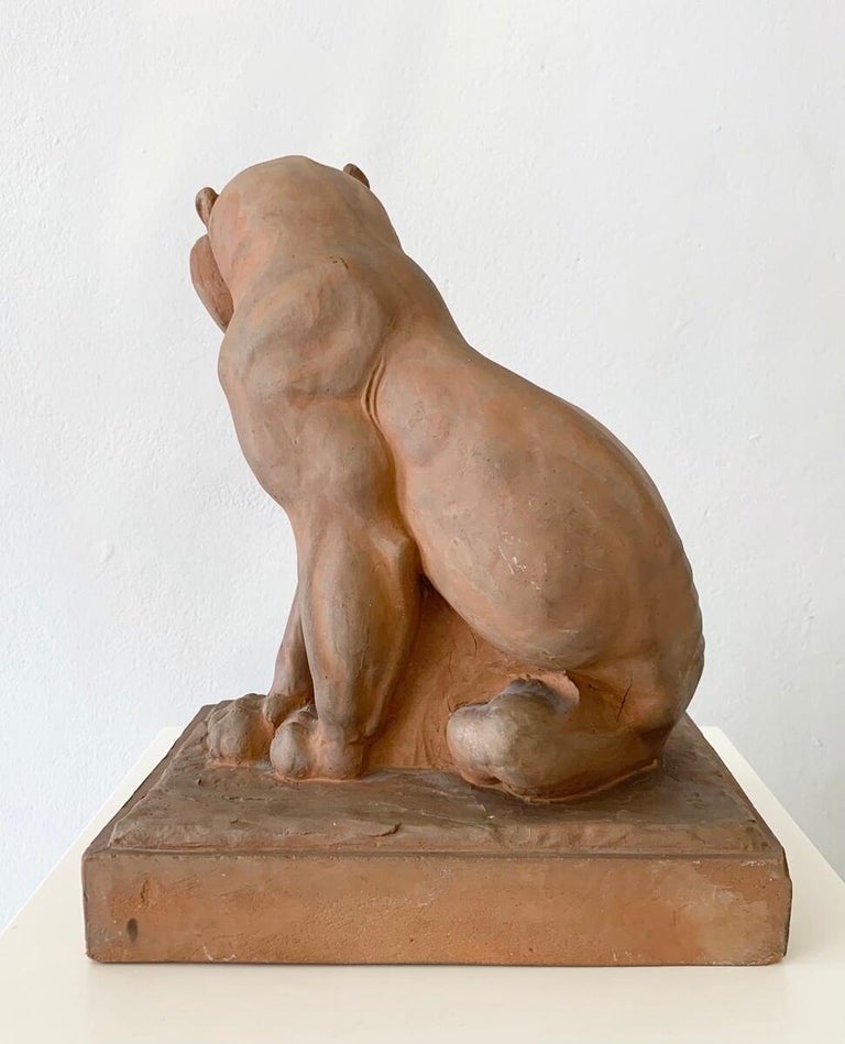 Terracotta Sculpture by Raymond De Meester, 1940s, Belgium In Good Condition For Sale In Brussels, BE