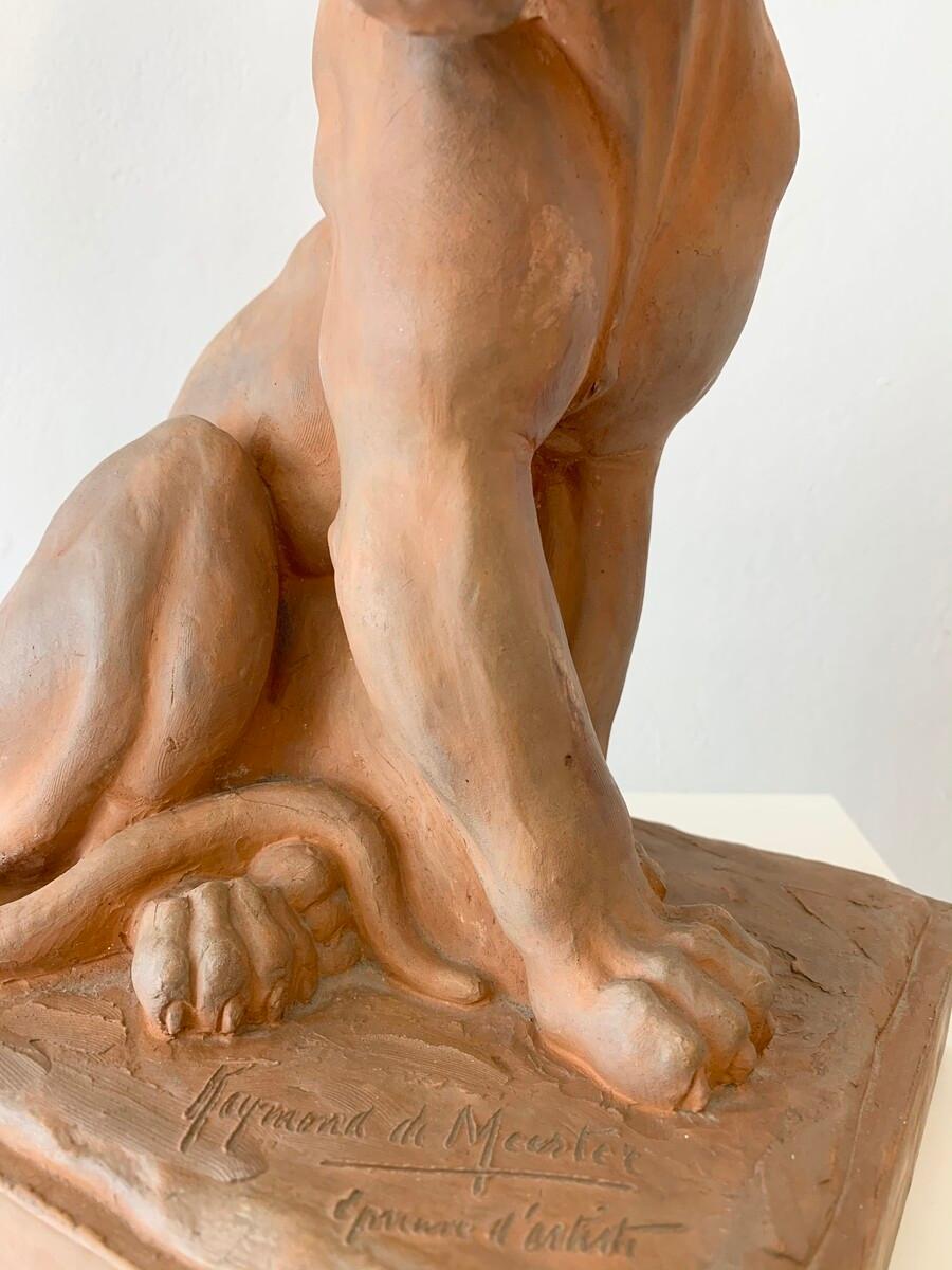 Terracotta Sculpture by Raymond De Meester, 1940s, Belgium 2