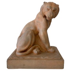 Terracotta Sculpture by Raymond De Meester, 1940s, Belgium