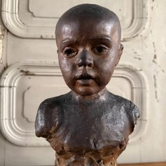 Terracotta sculpture, Charles Filleul workshop, bust of a child.