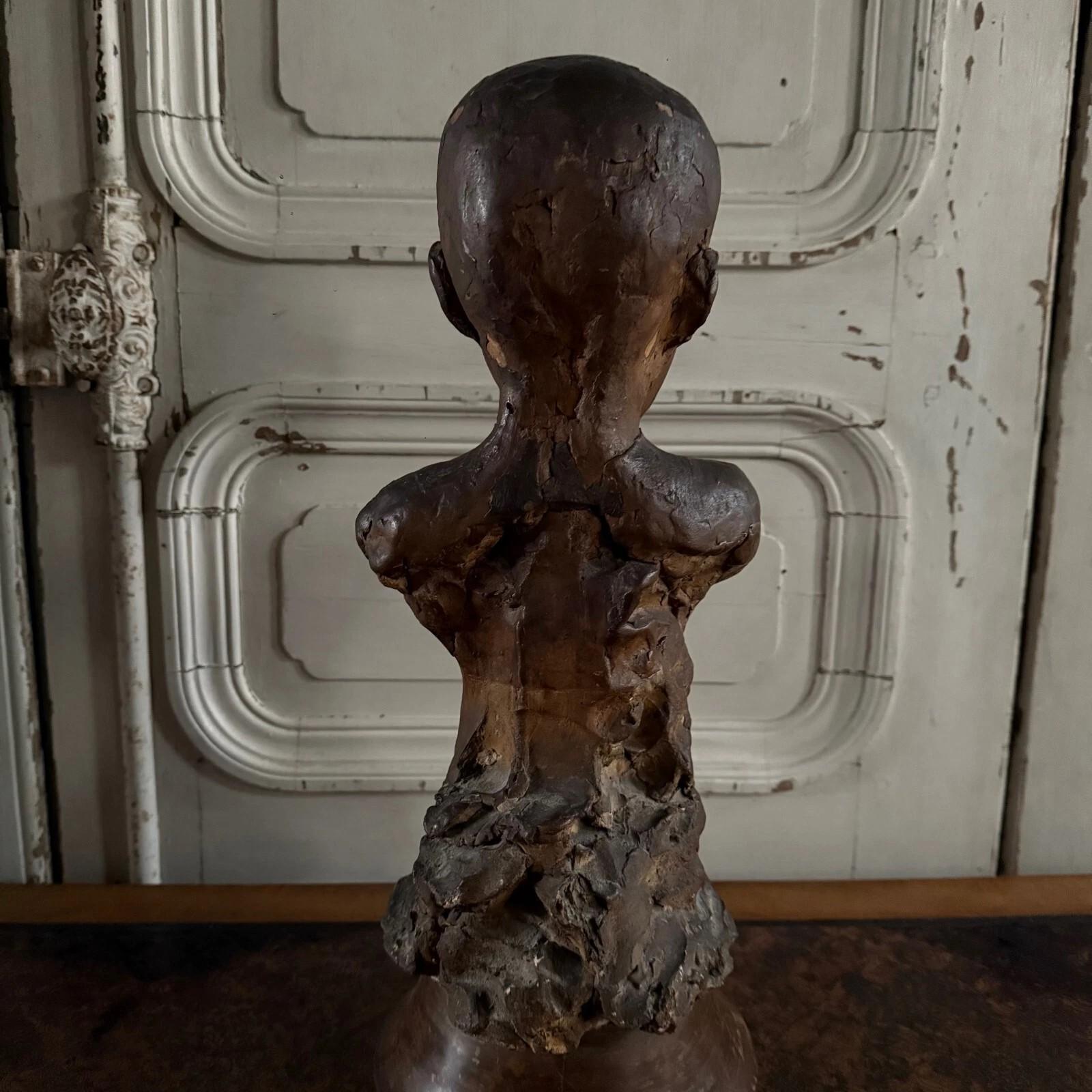 Terracotta sculpture, Charles Filleul workshop, bust of a child. (Französisch) im Angebot
