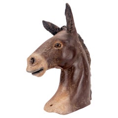 Escultura de terracota que representa un asno, Italia, segunda mitad del siglo XIX.