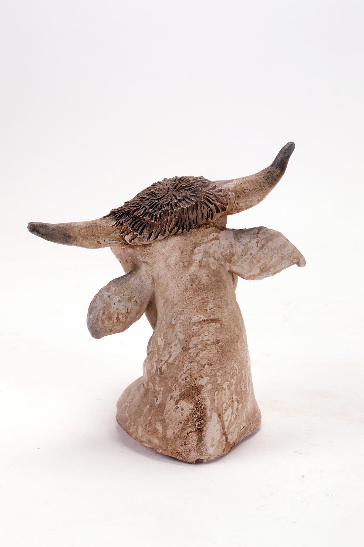 19th Century Terracotta sculpture depicting a ox, Italy, second half of the 19th century. For Sale