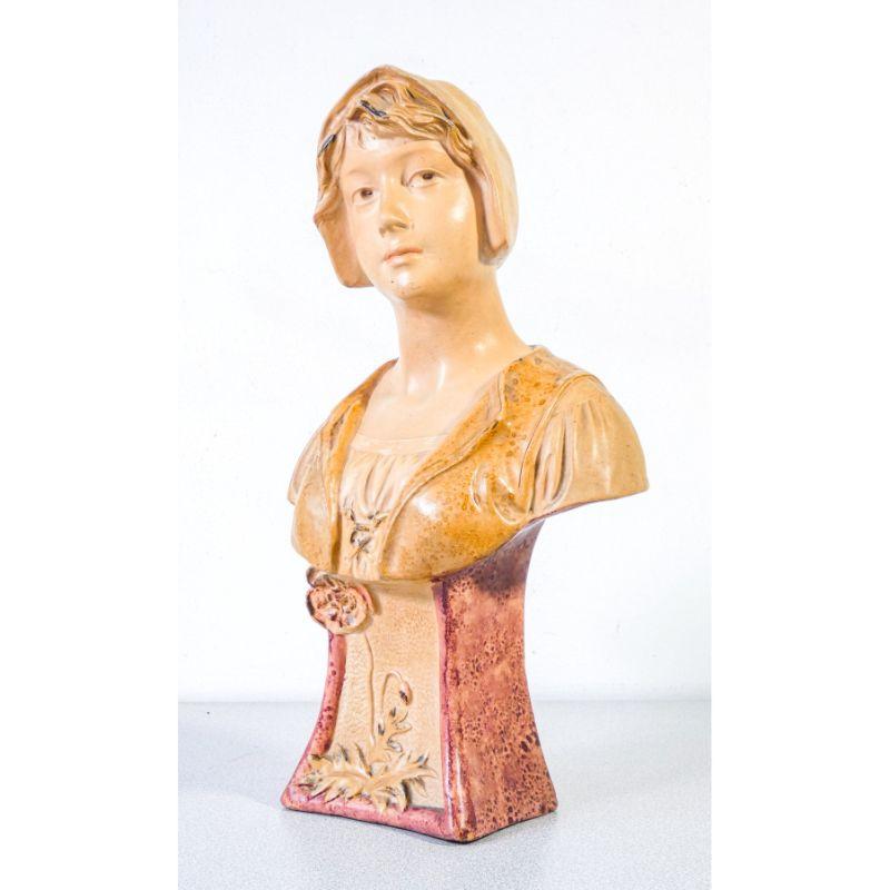 French Terracotta Sculpture, F. Fouche, Art Nouveau. France, Early 20th Century