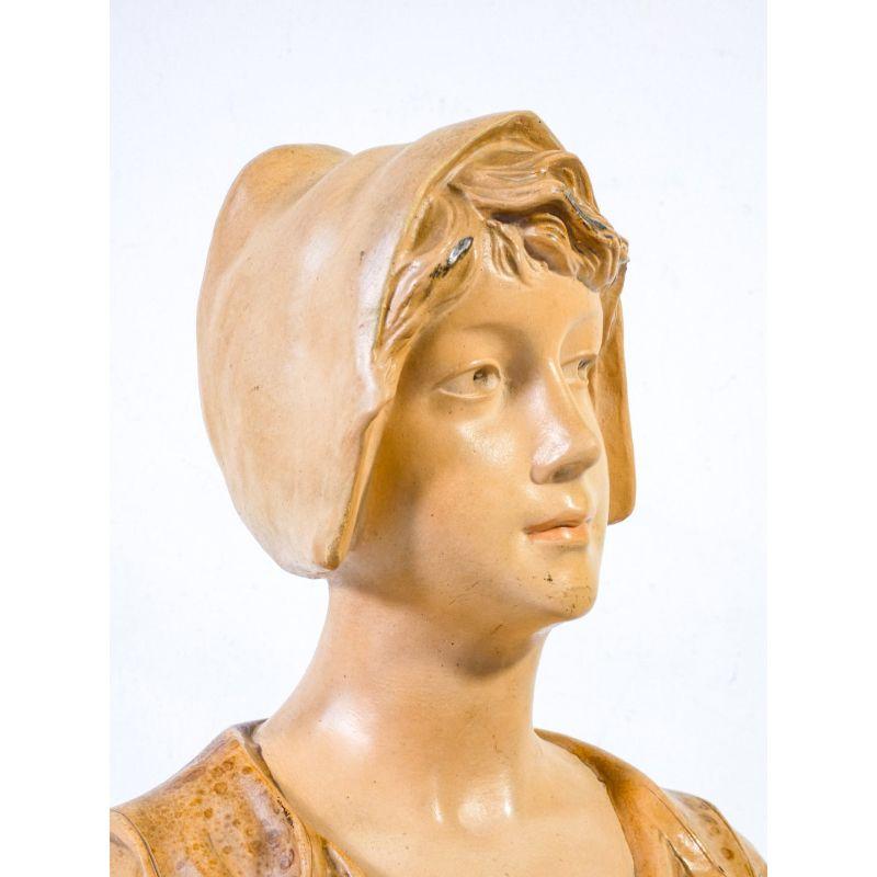 Terracotta Sculpture, F. Fouche, Art Nouveau. France, Early 20th Century 2