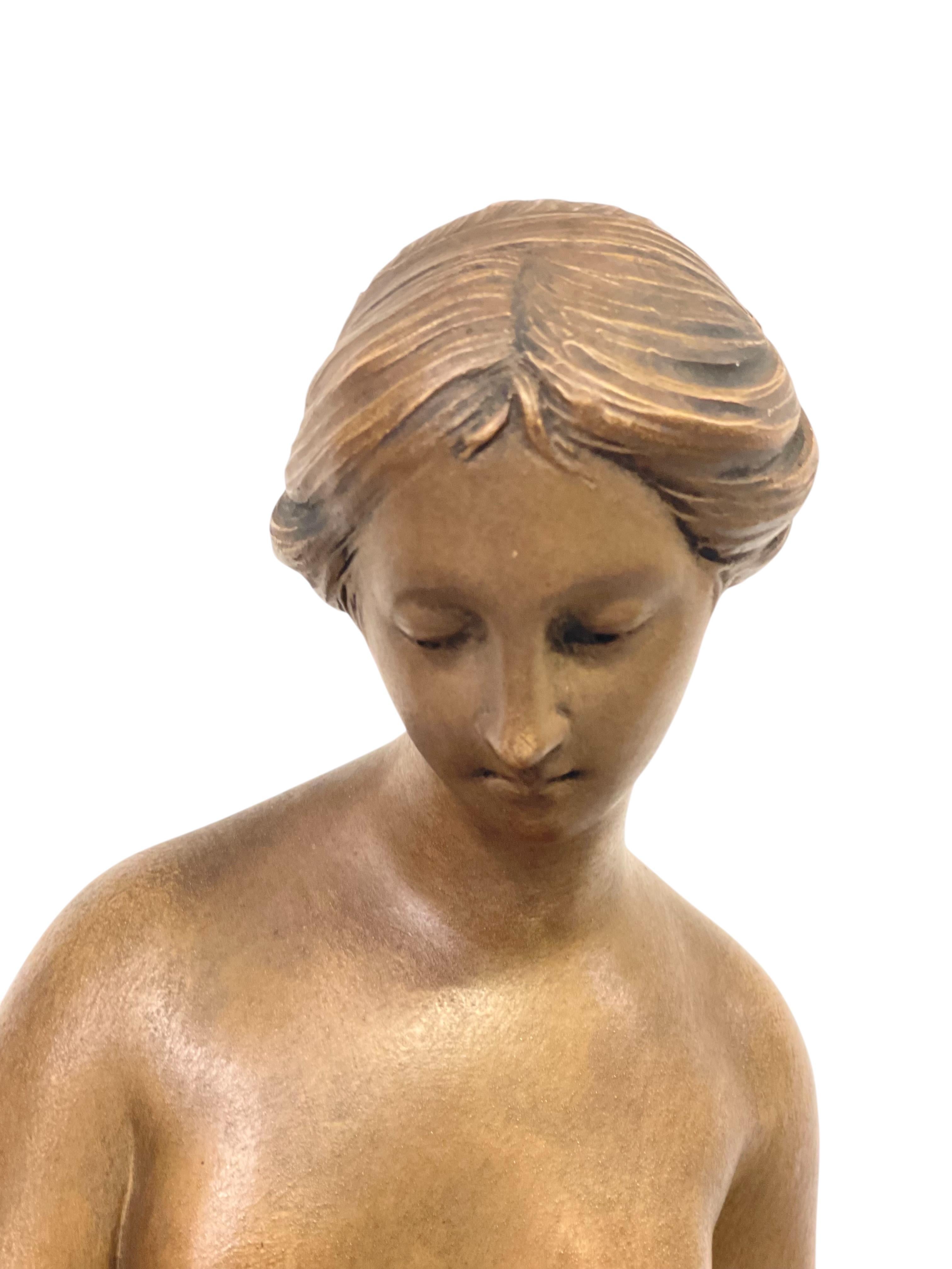 Intagliato a mano Scultura in terracotta 