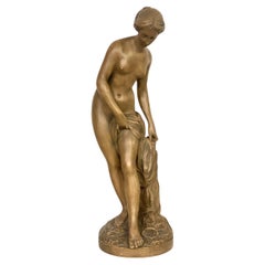 Sculpture en terre cuite " La Baigneuse "  D'après Falconet 19ème siècle