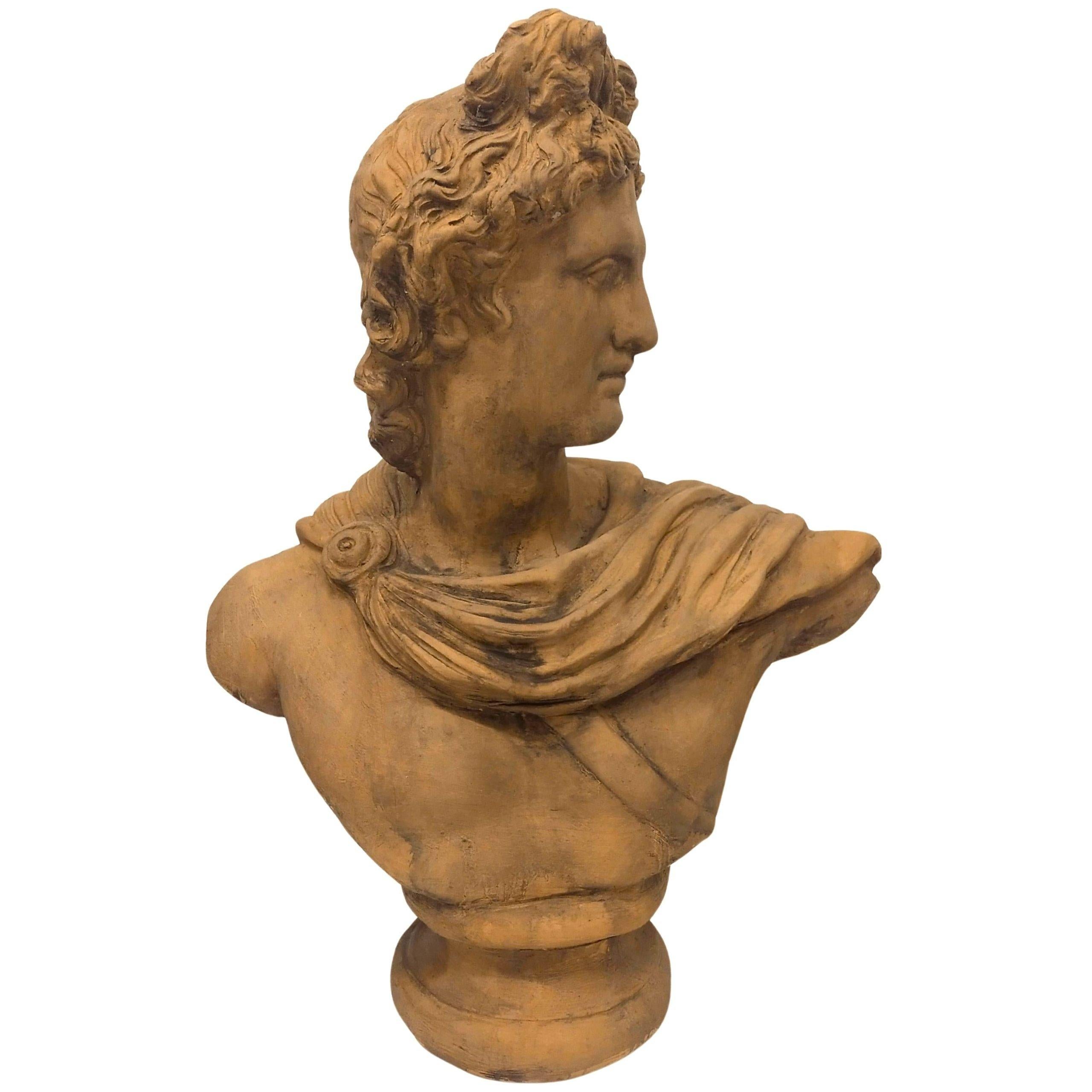 Terracotta Scultura in terracotta di Apollo in vendita