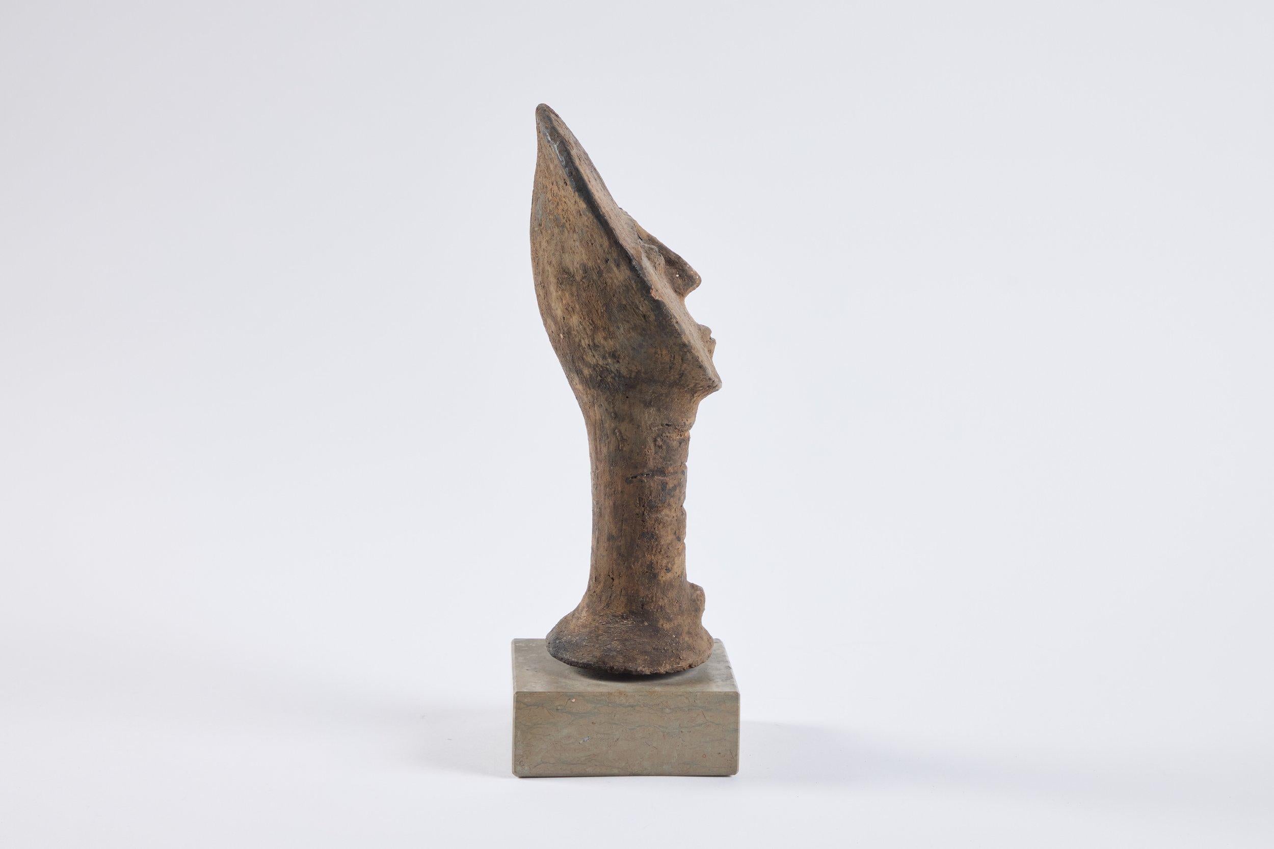 Ghanaian Terracotta Sculpture of Head For Sale