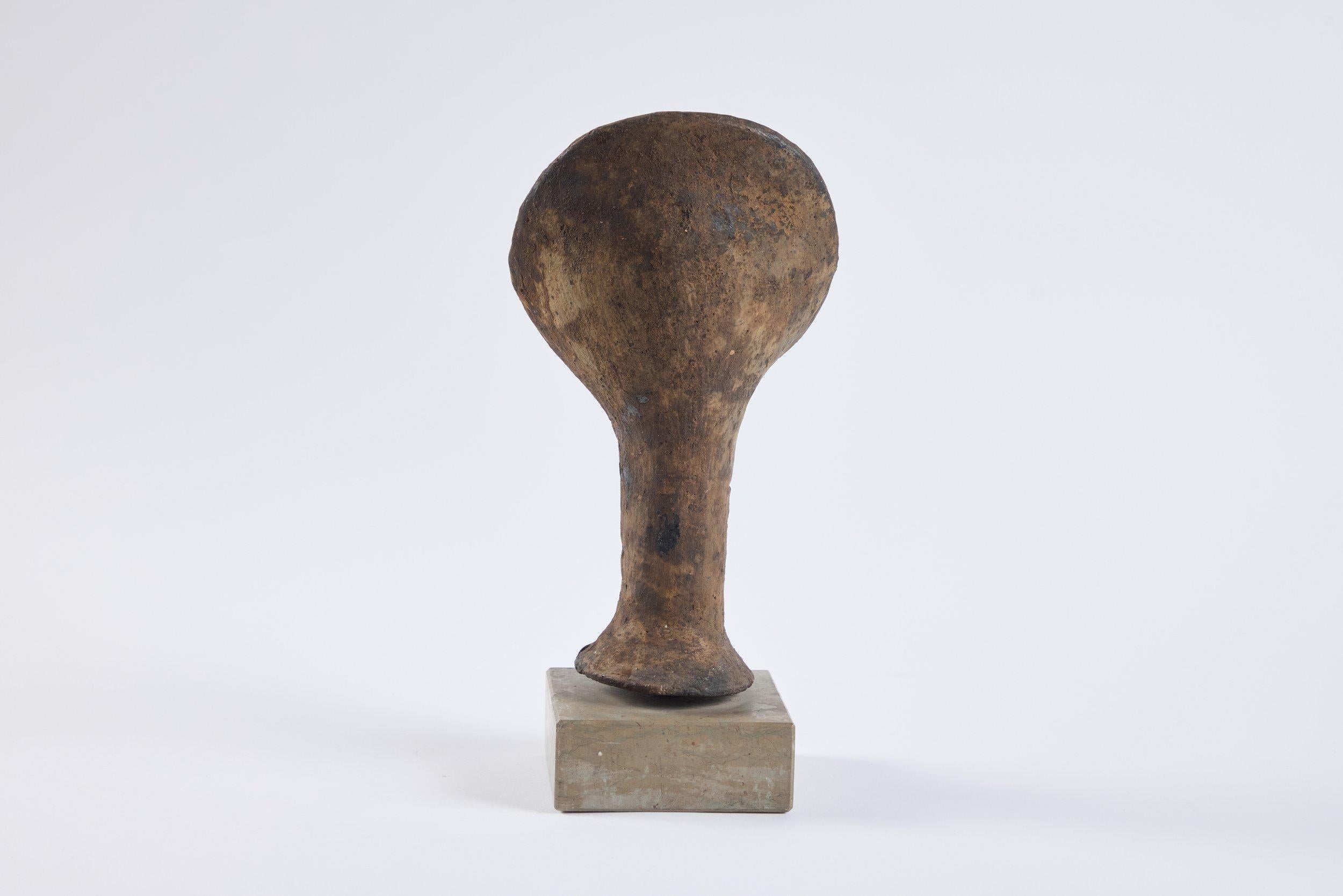 Mid-20th Century Terracotta Sculpture of Head For Sale